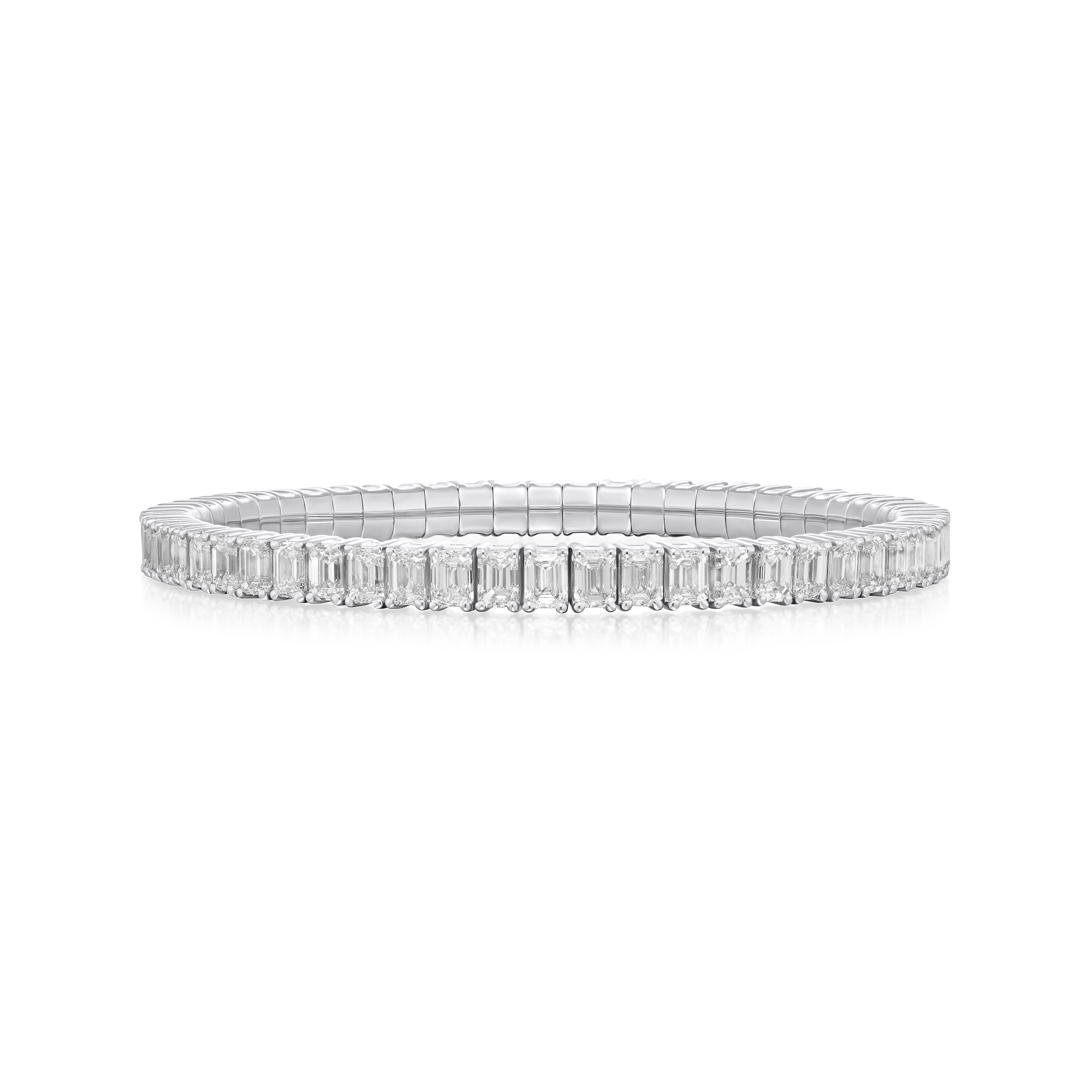 14.04cts Emerald Cut Diamond Flex Bracelet