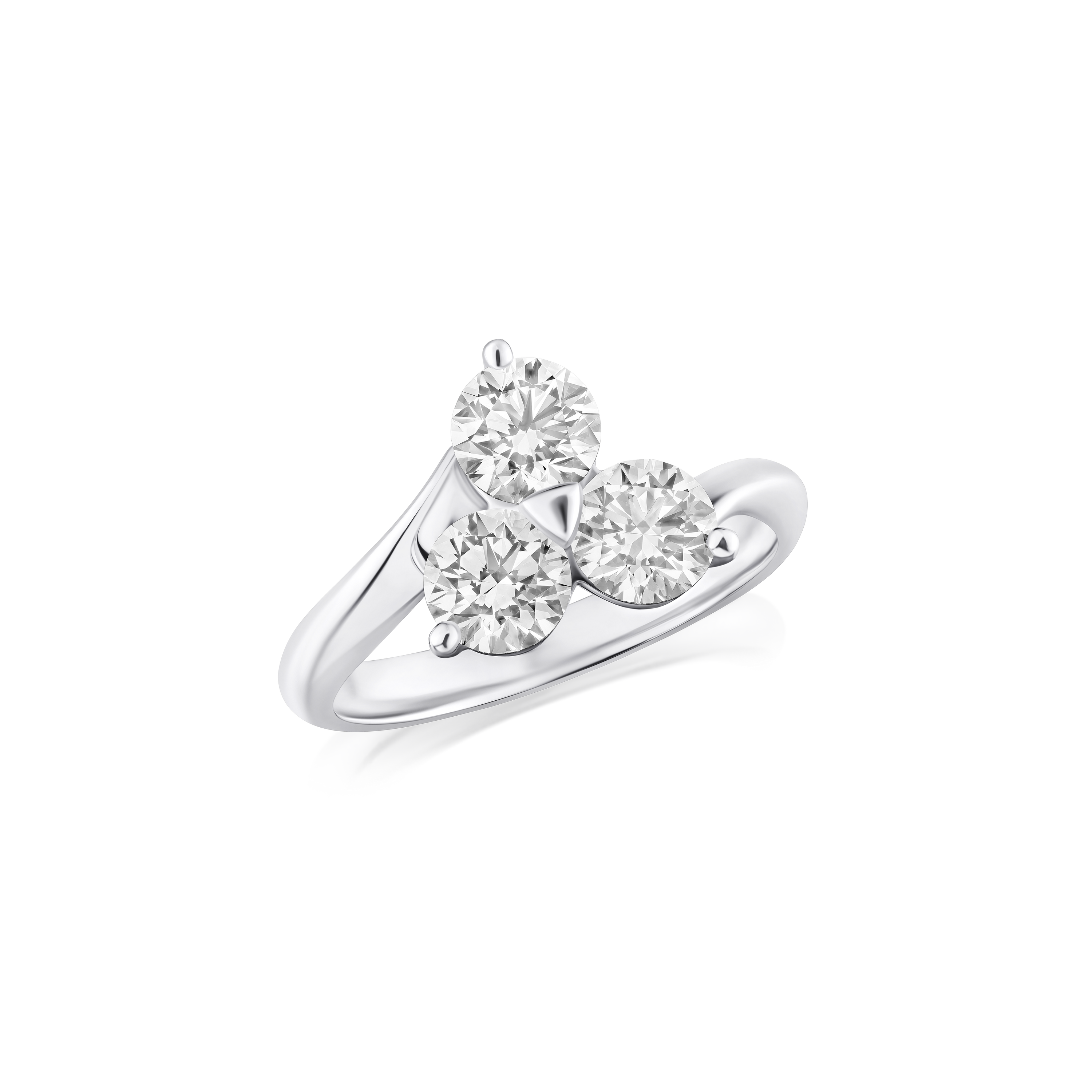 Trefoil Collection 1.54cts Round Brilliant Cut Diamond Ring