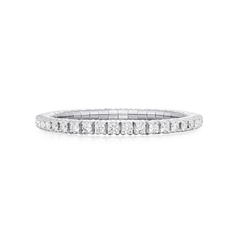8.40cts Round Brilliant Cut Diamond 18ct White Gold Flex Bracelet