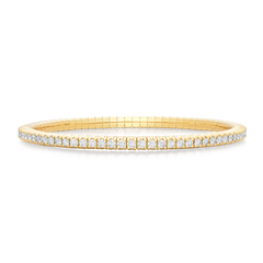 2.75cts Round Brilliant Cut Diamond 18ct Yellow Gold Flex Bracelet