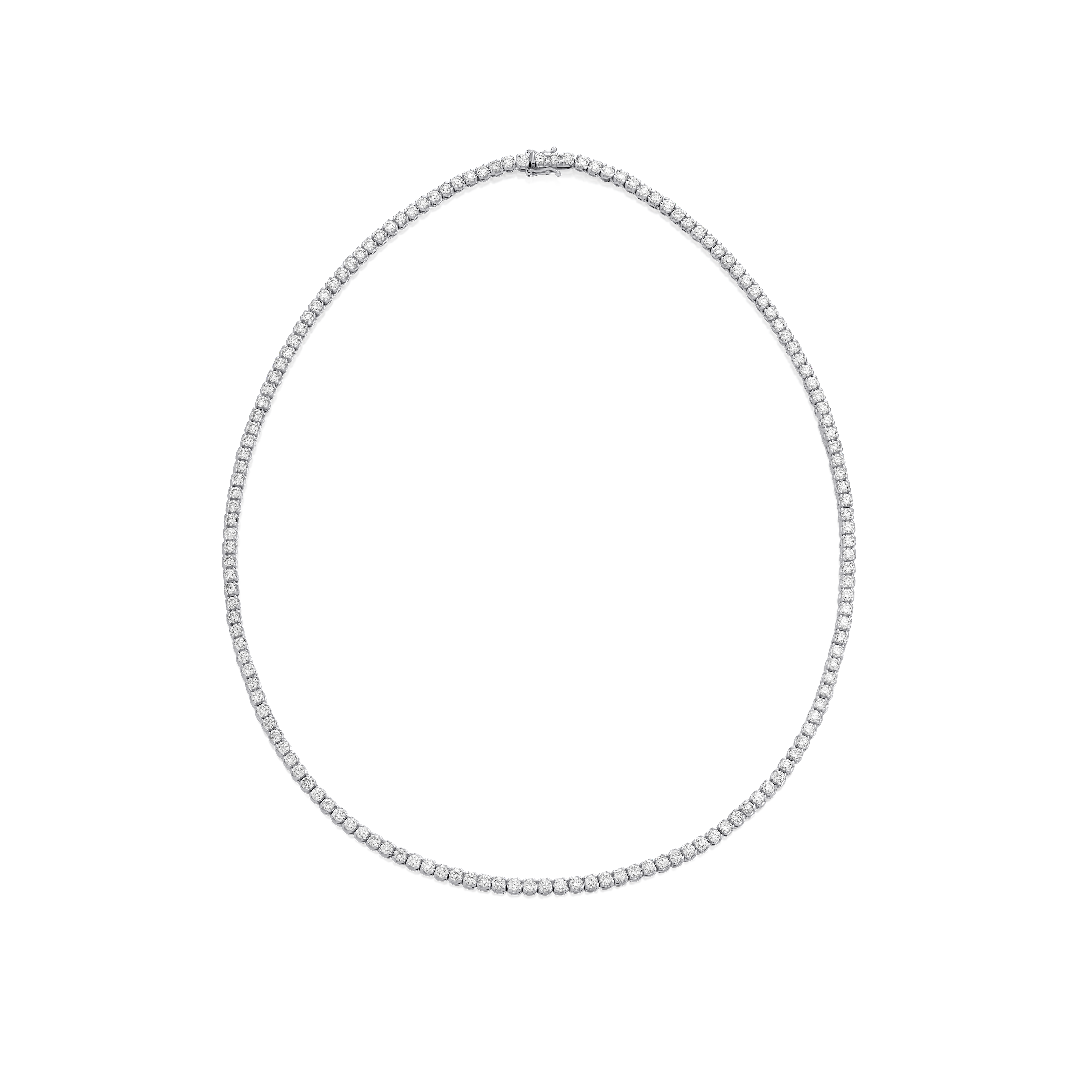 8.00cts Round Brilliant Cut Diamond Line Necklace