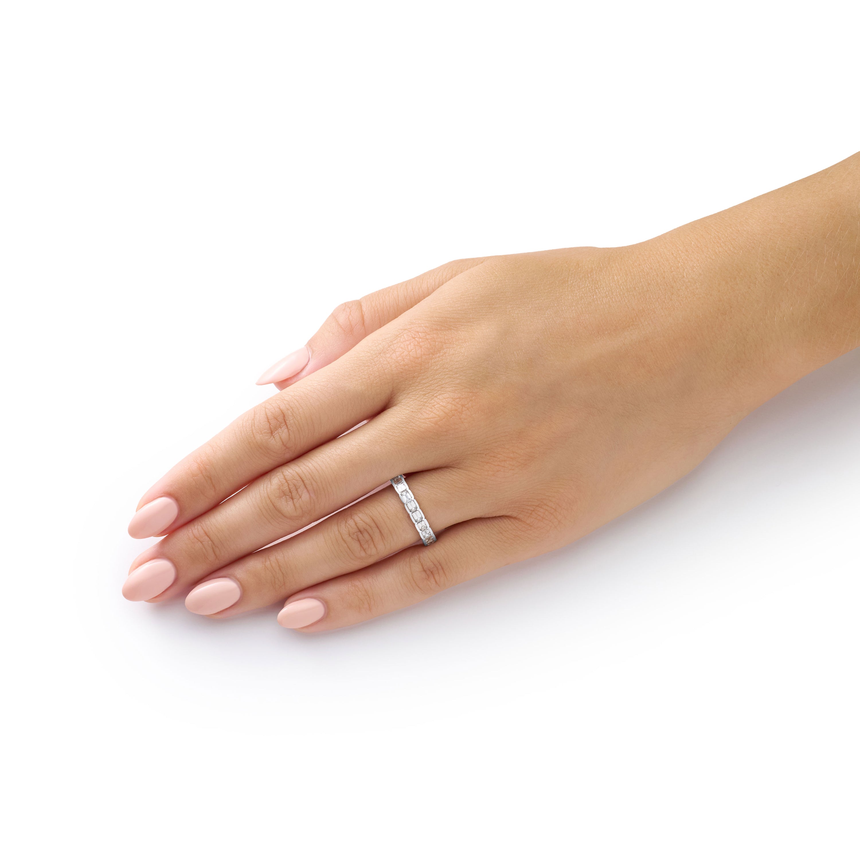 1.80cts Emerald Cut Diamond Full Eternity Ring