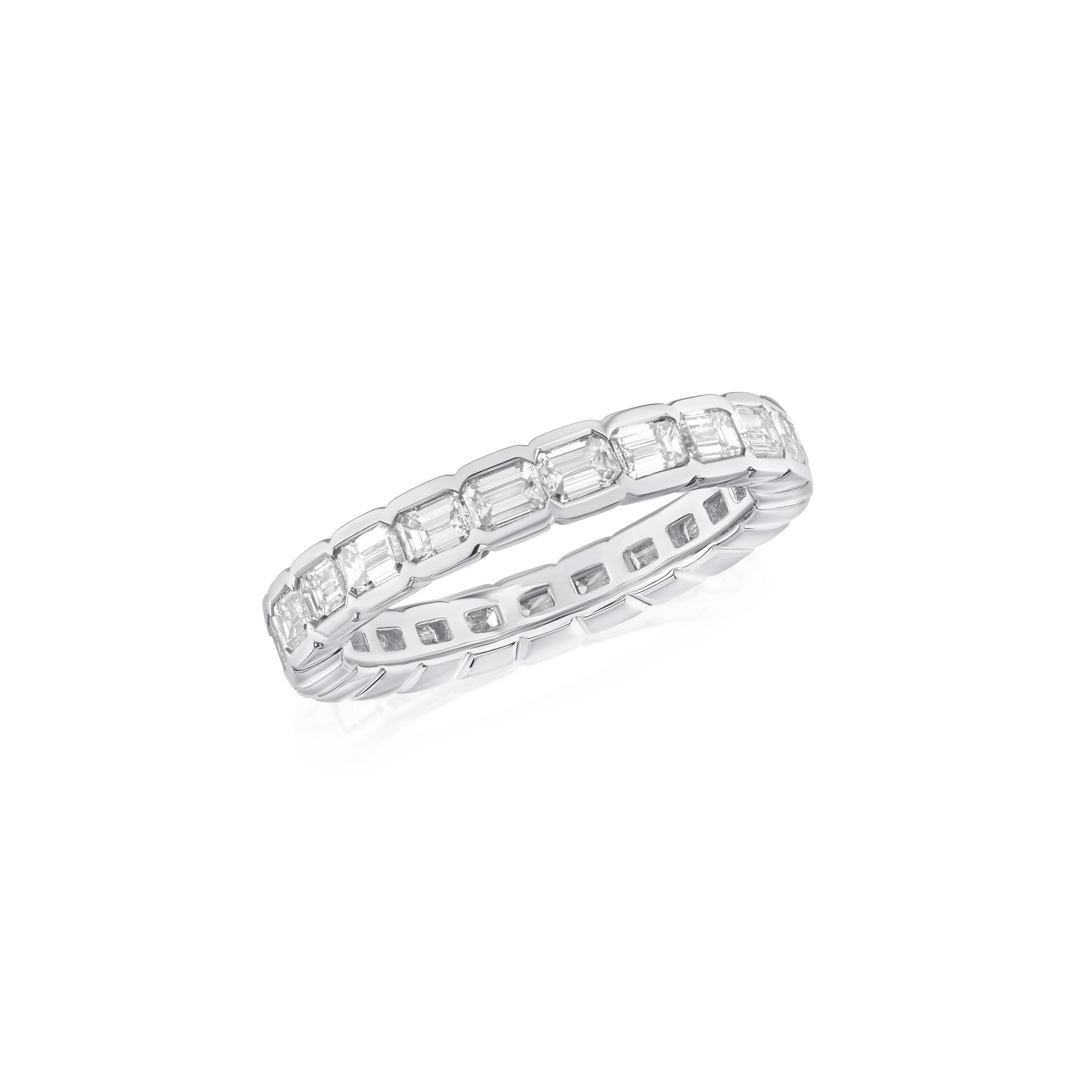 1.80cts Emerald Cut Diamond Full Eternity Ring
