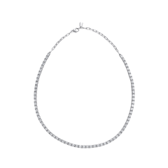 13.68cts Emerald Cut Diamond Line Necklace