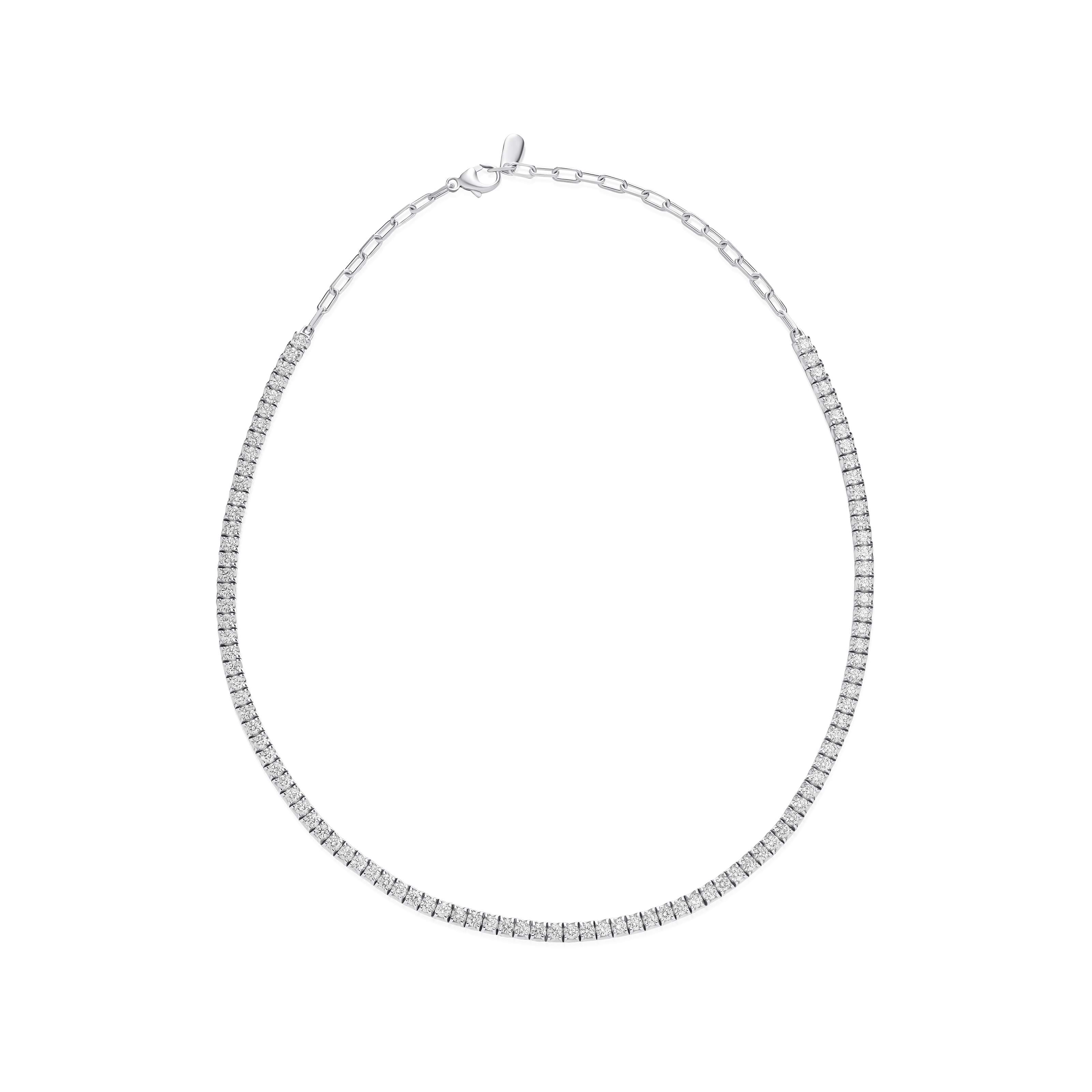 8.90cts Round Brilliant Cut Diamond Line Necklace