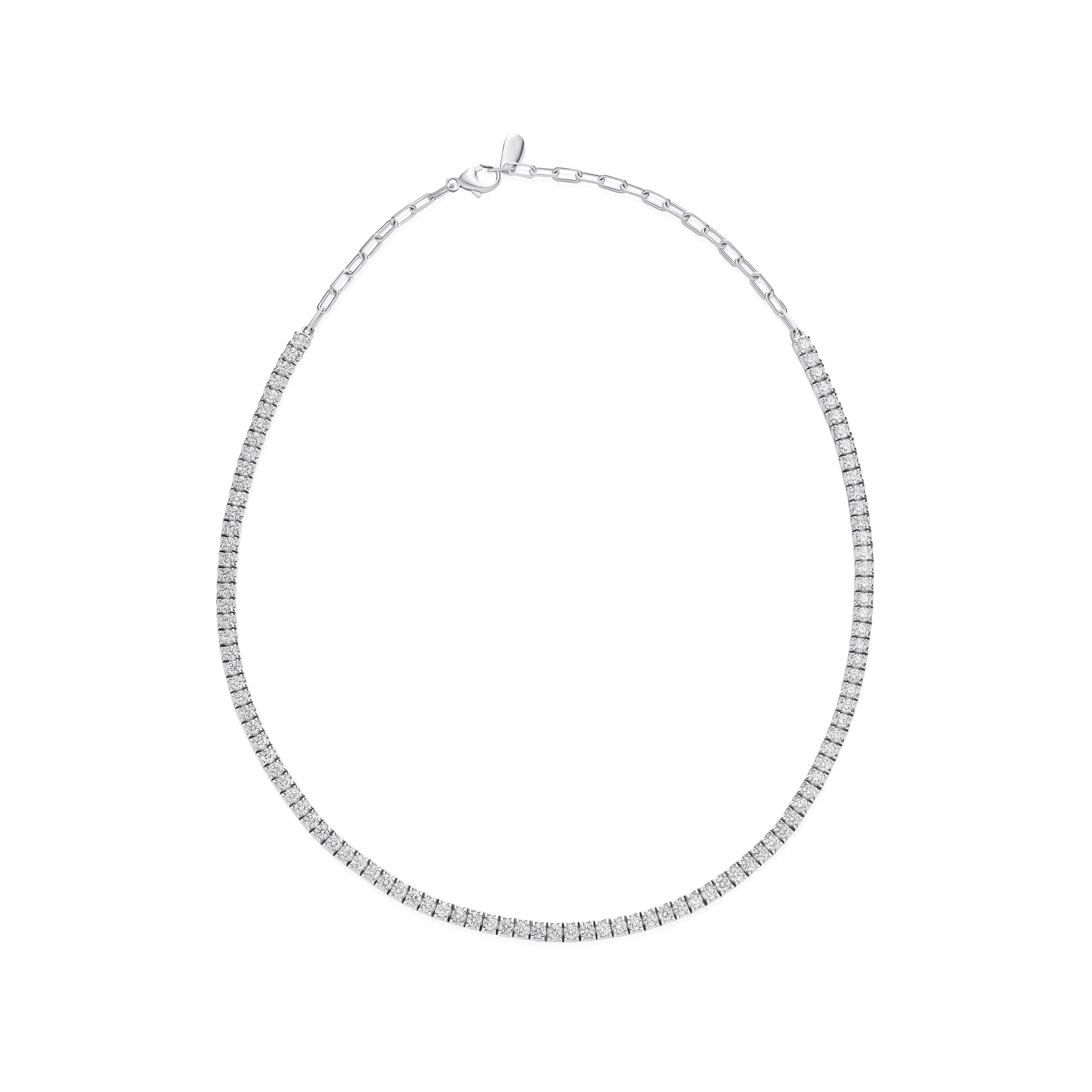 8.90cts Round Brilliant Cut Diamond Line Necklace