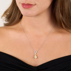 3.24cts Yellow Diamond Drop Pendant