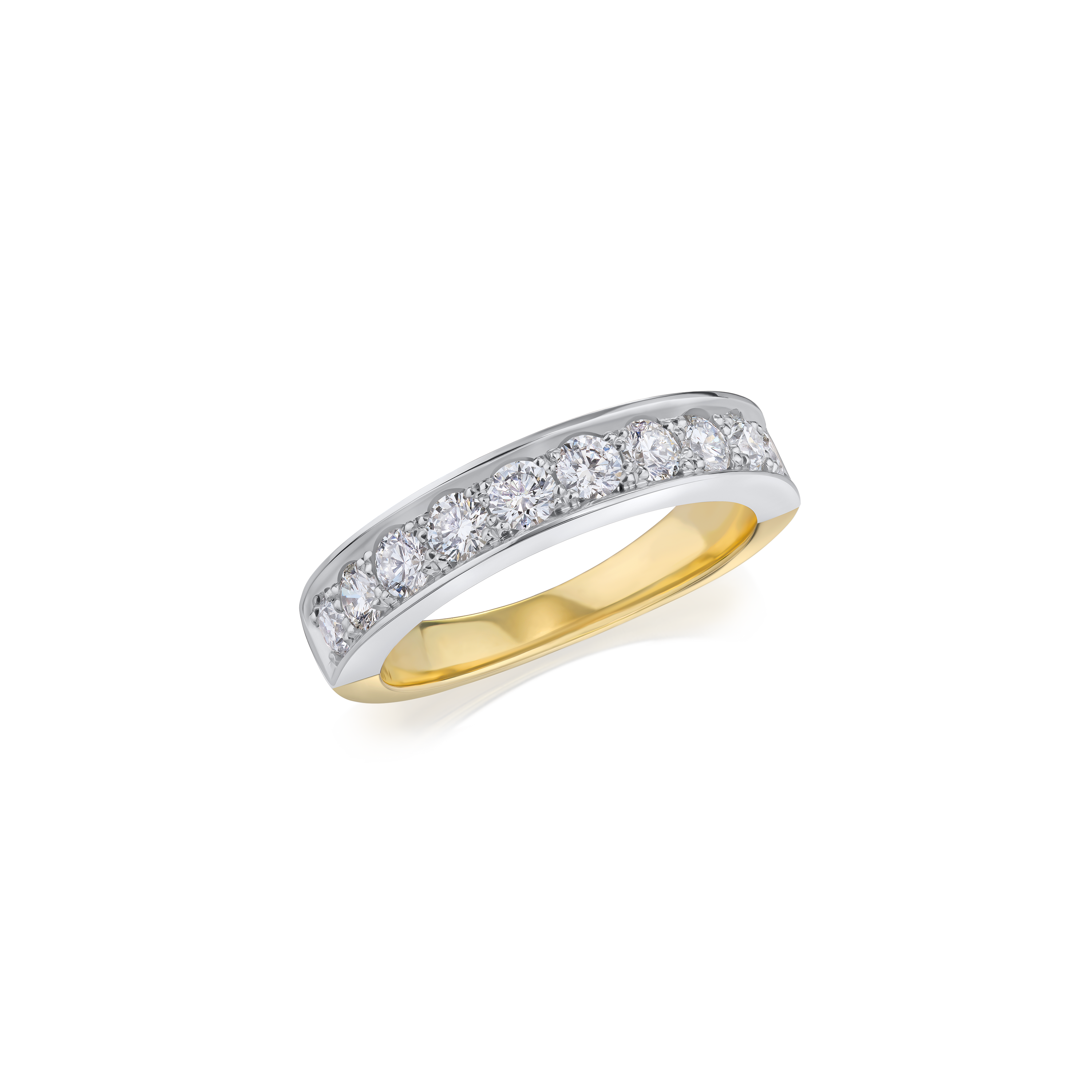 0.86ct Diamond Set Half Eternity Ring
