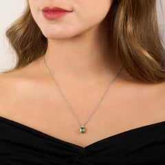 2.20cts Green Sapphire and Diamond Pendant