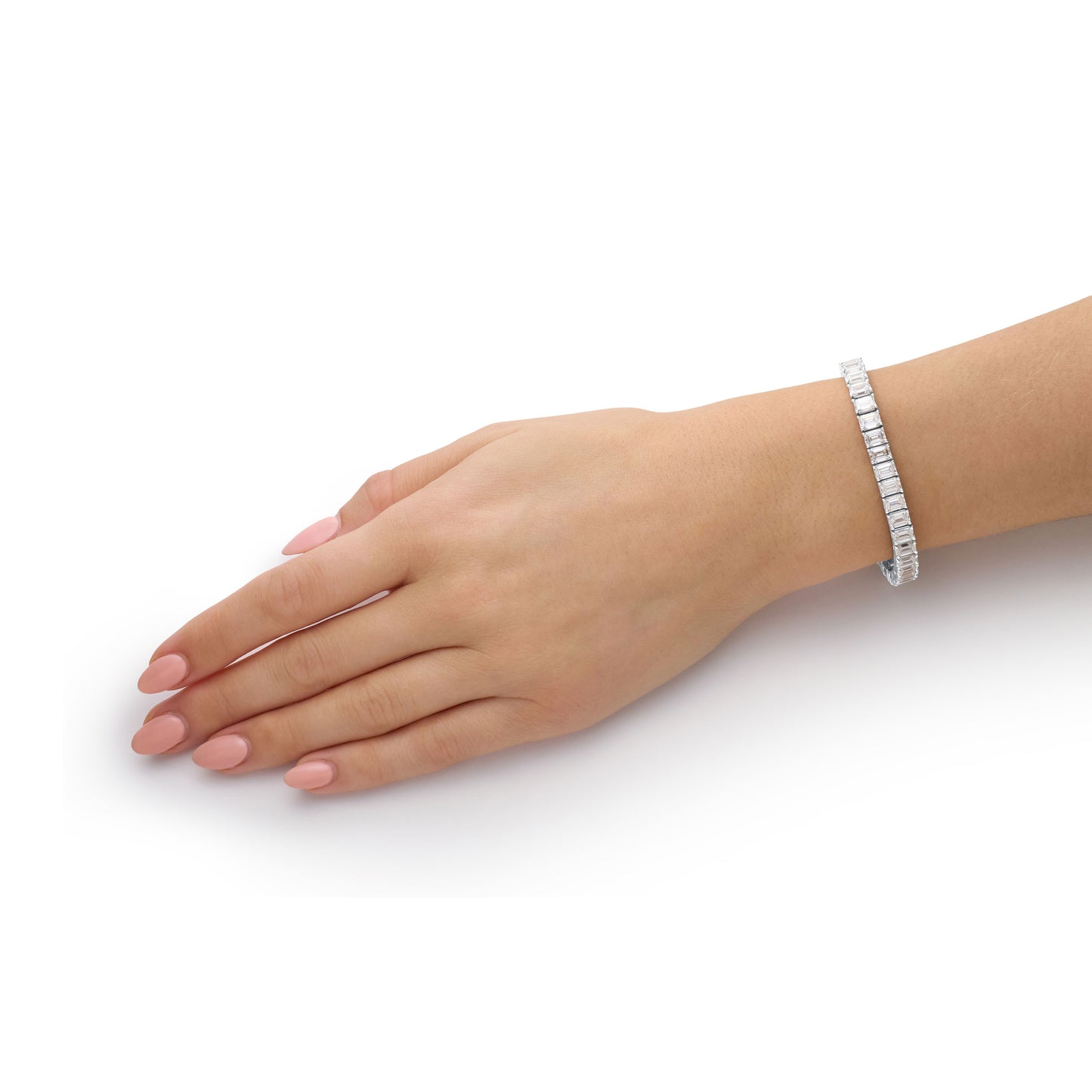 20.28cts Emerald Cut Diamond Line Bracelet
