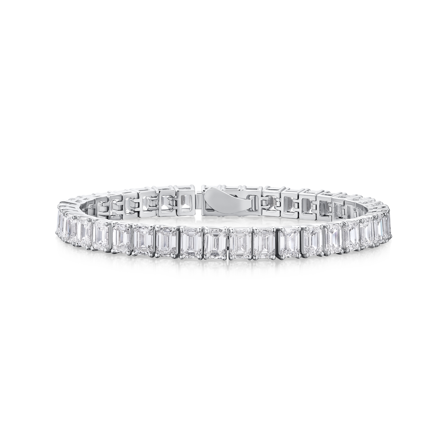 20.28cts Emerald Cut Diamond Line Bracelet
