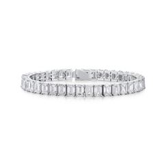 20.28cts Emerald Cut Diamond Line Bracelet