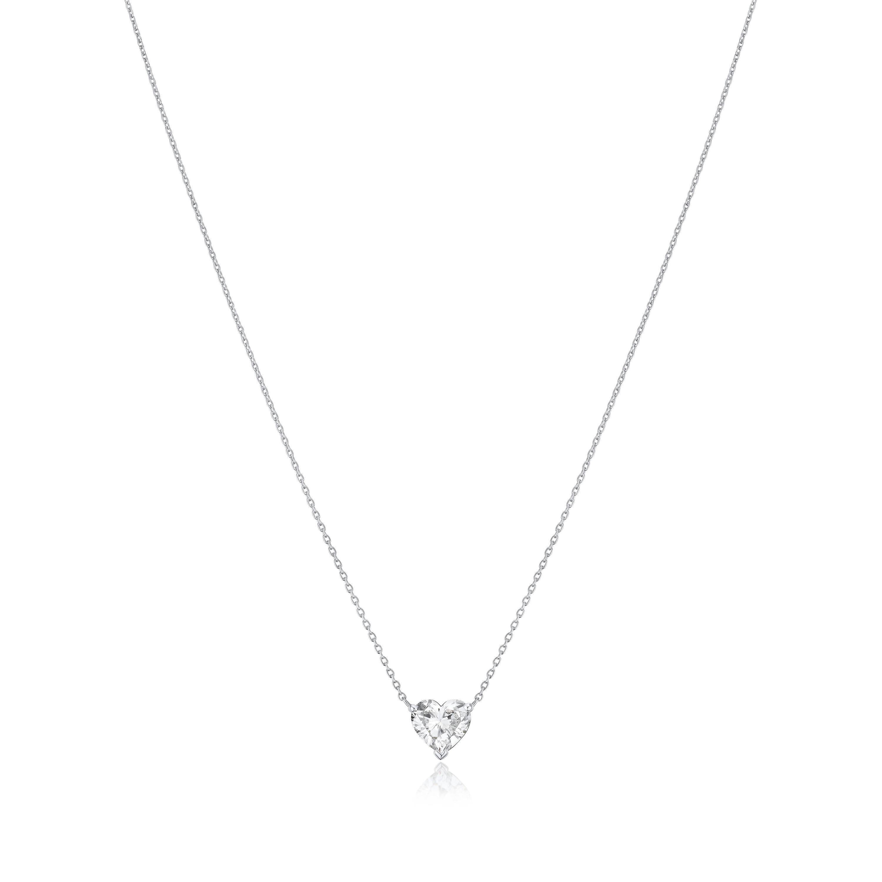 0.90ct Heart Cut Diamond Solitaire Pendant