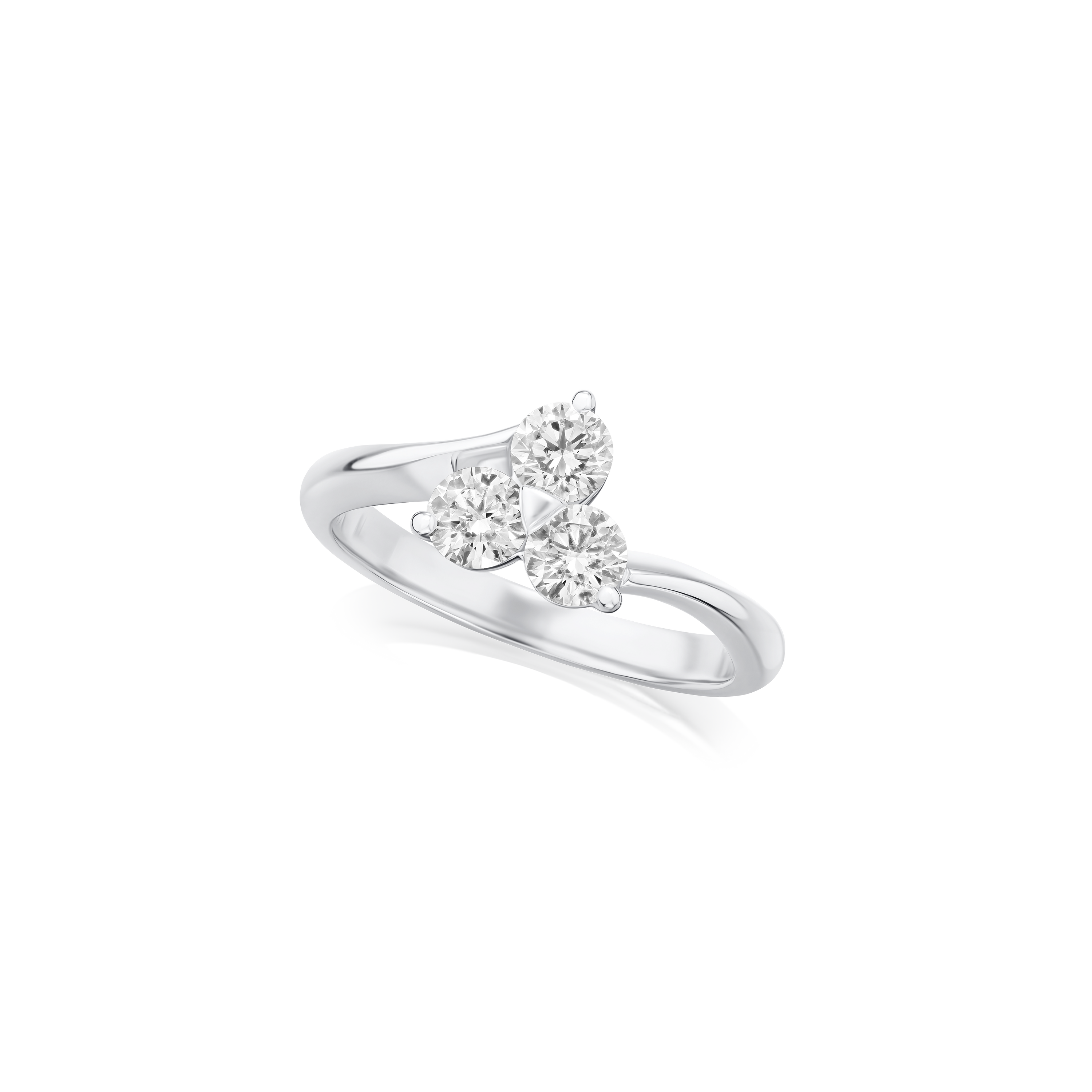 Trefoil Collection 0.65ct Diamond Platinum Ring