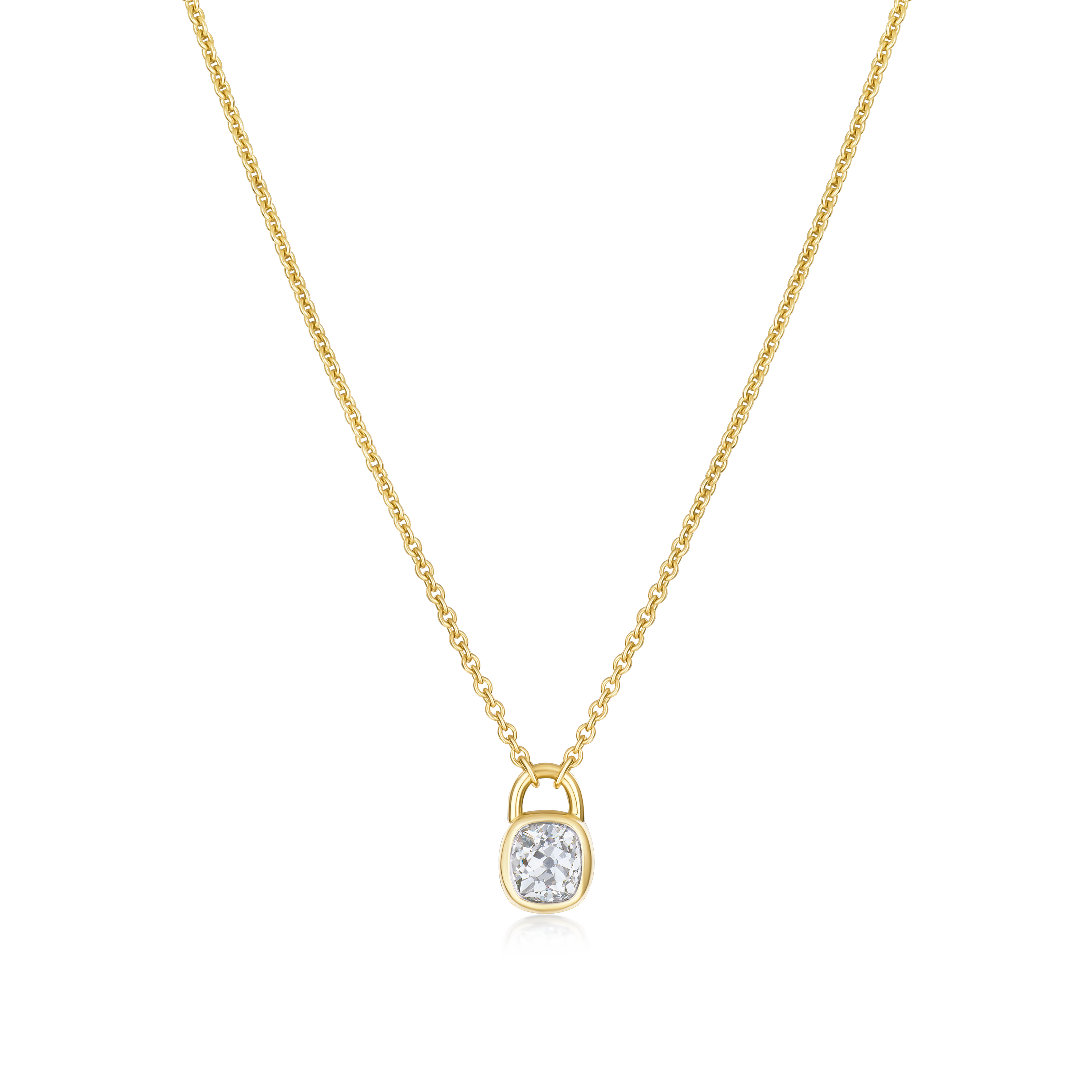 2.28ct Diamond Padlock Pendant