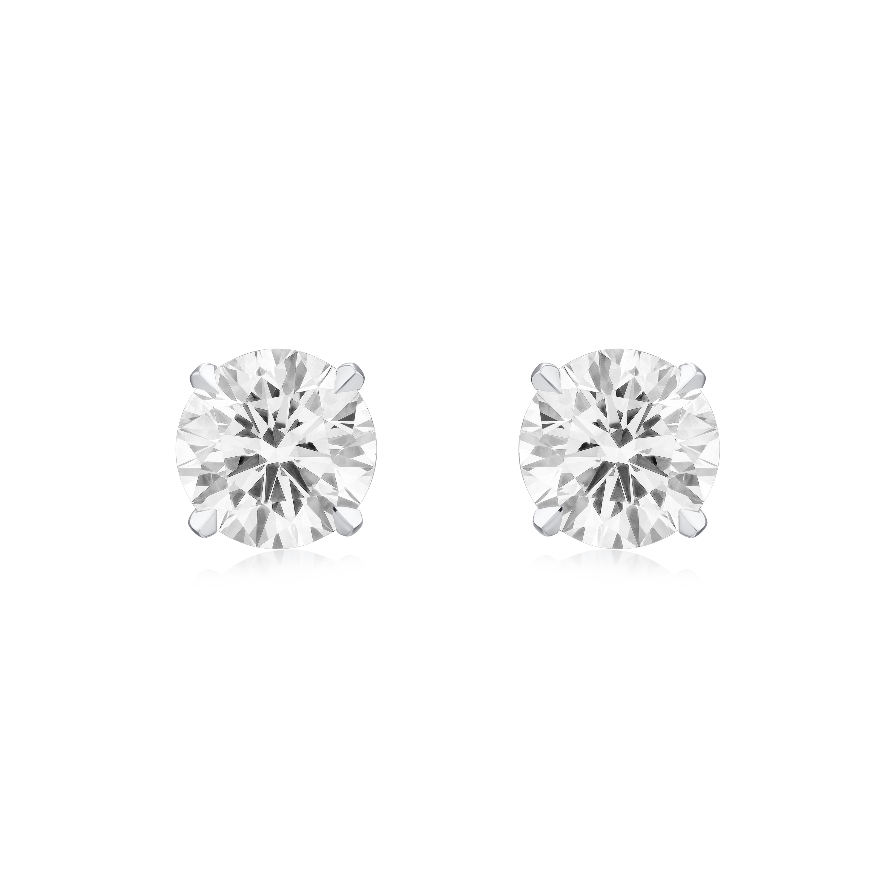 1.60ct Round Brilliant Cut Diamond Stud Earrings