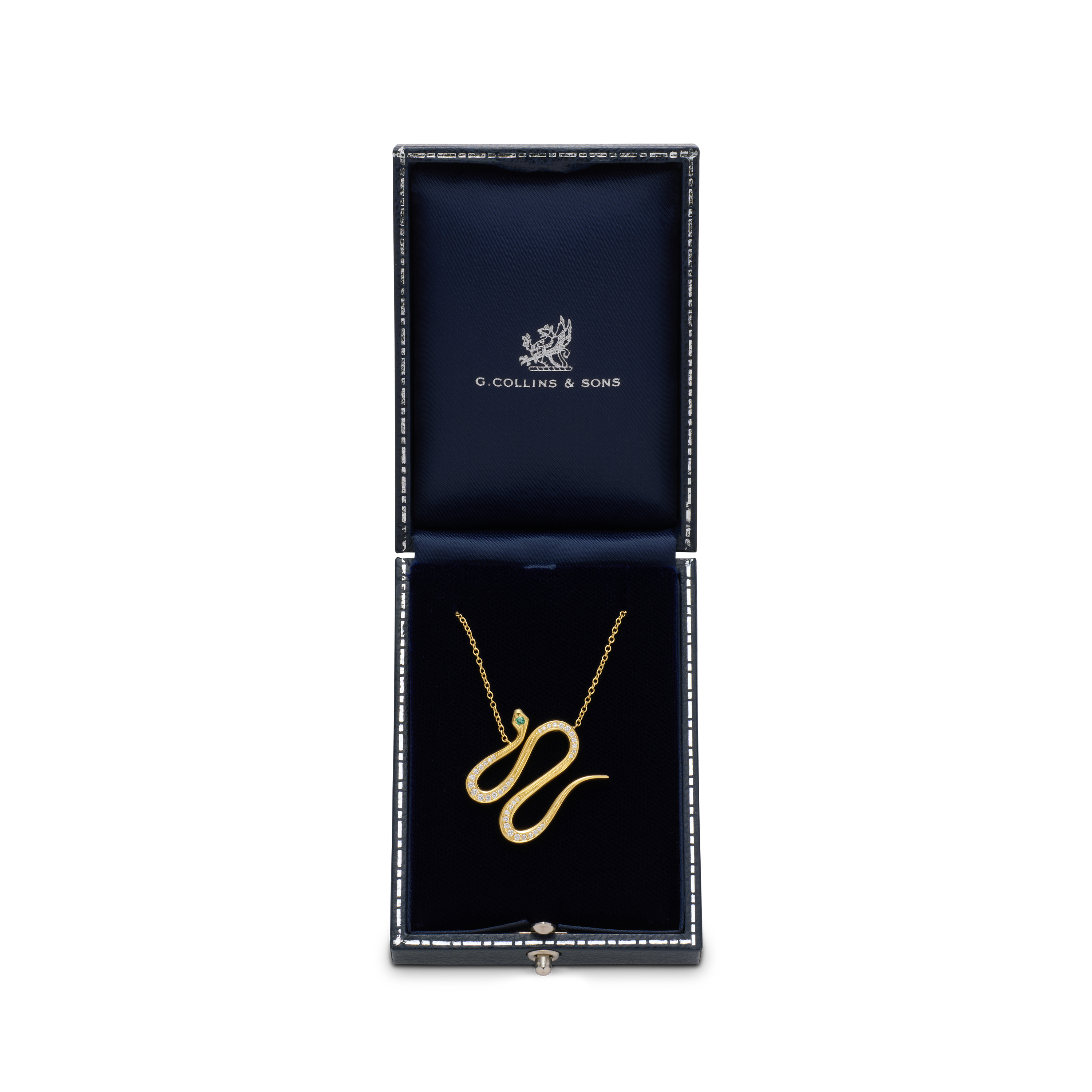 Diamond Set Serpent Pendant