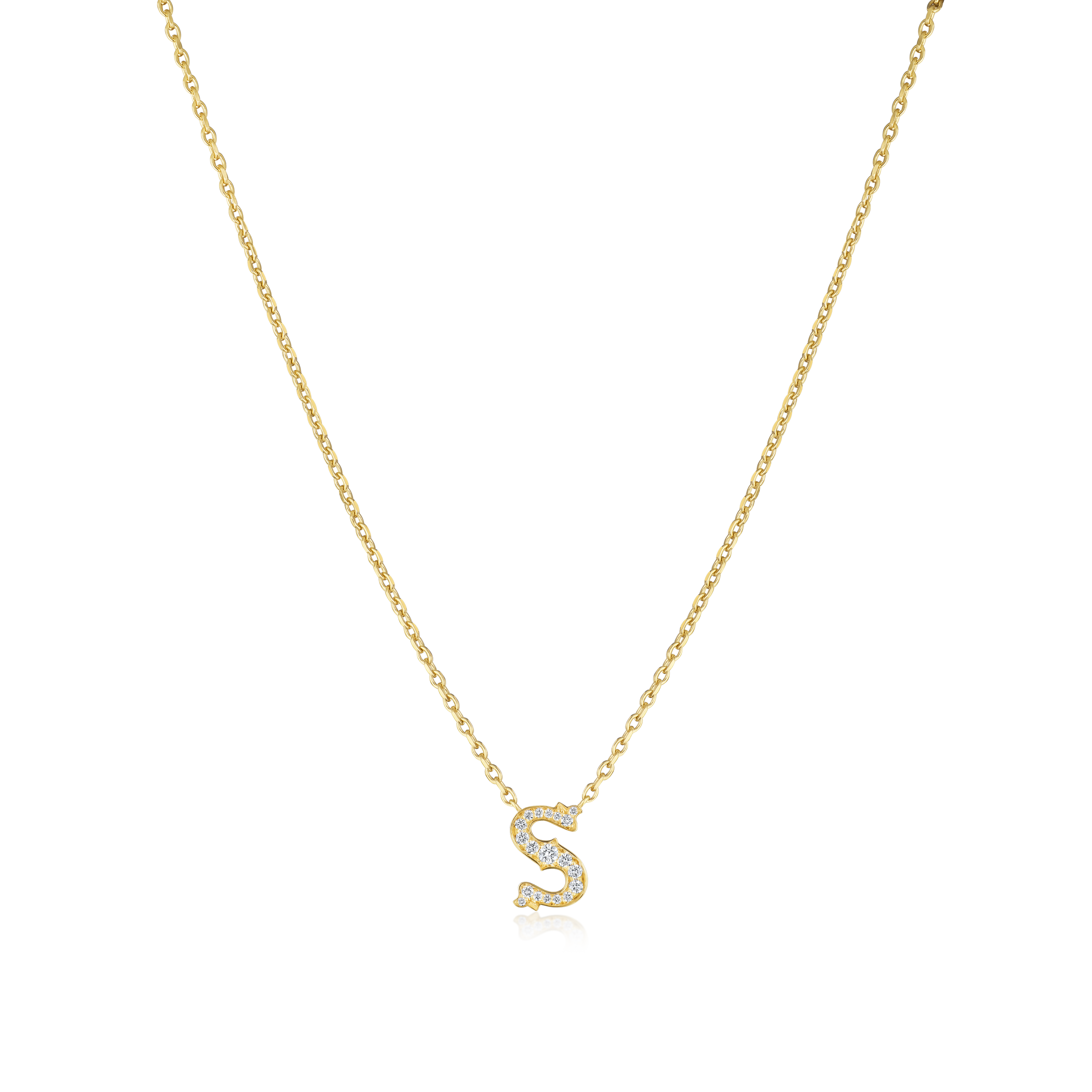 Mini Heirlooms 18ct Yellow Gold Diamond Set Initial Pendant