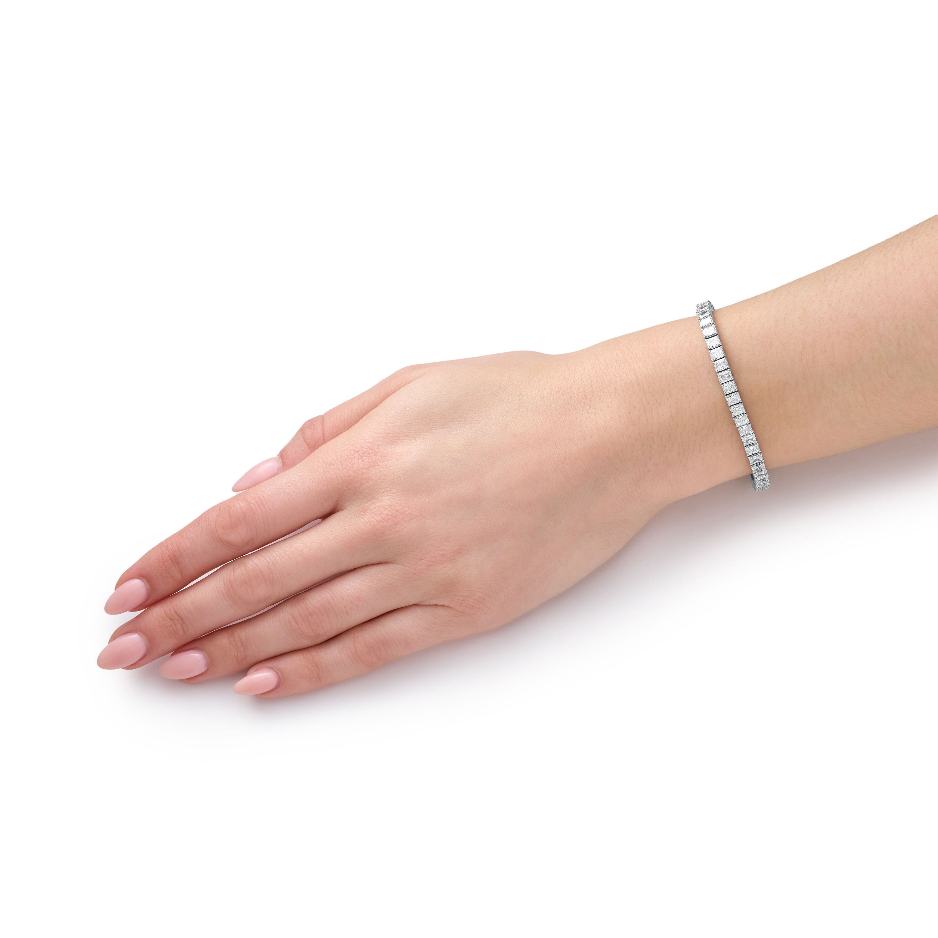9.36ct Radiant Cut Diamond Line Bracelet