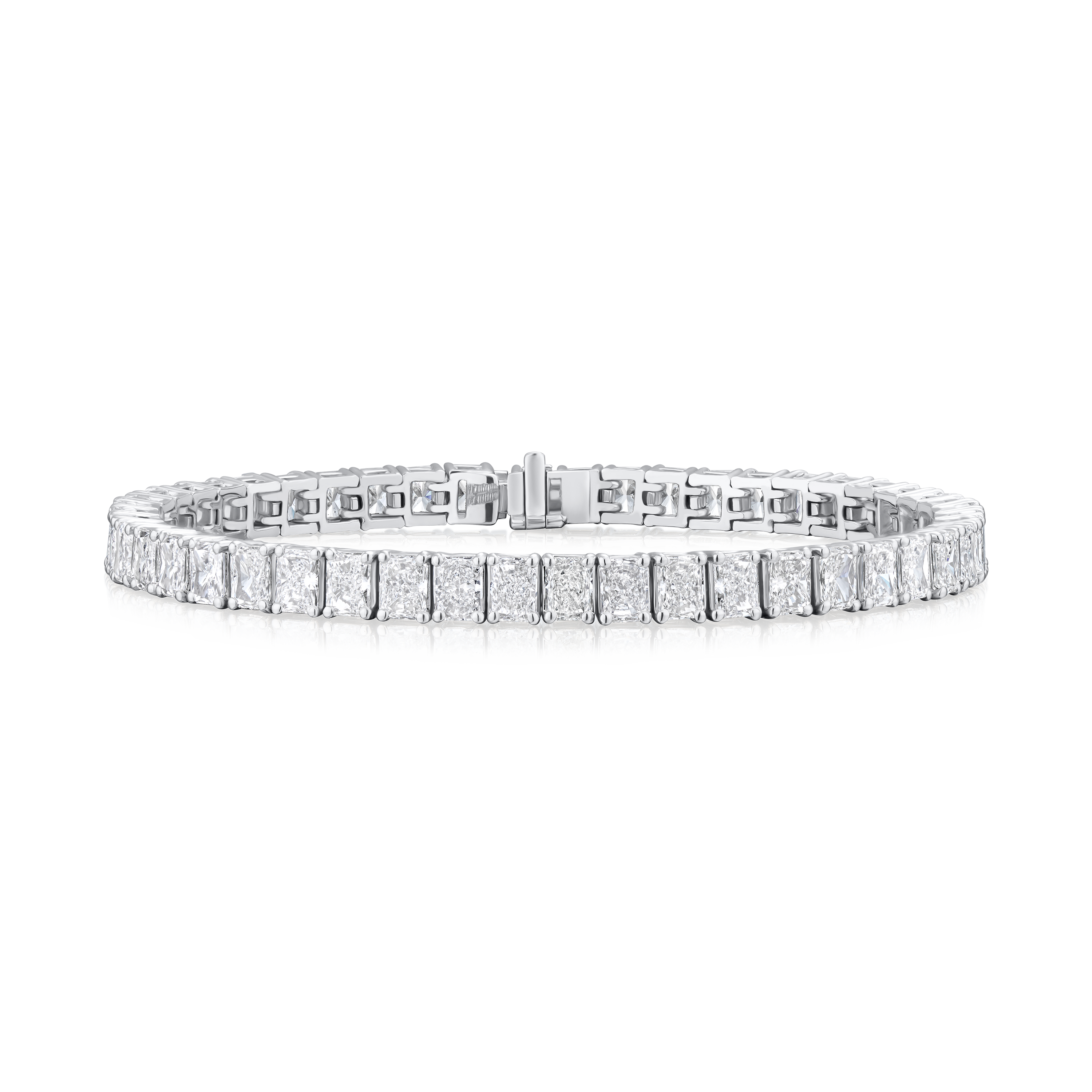 9.36ct Radiant Cut Diamond Line Bracelet