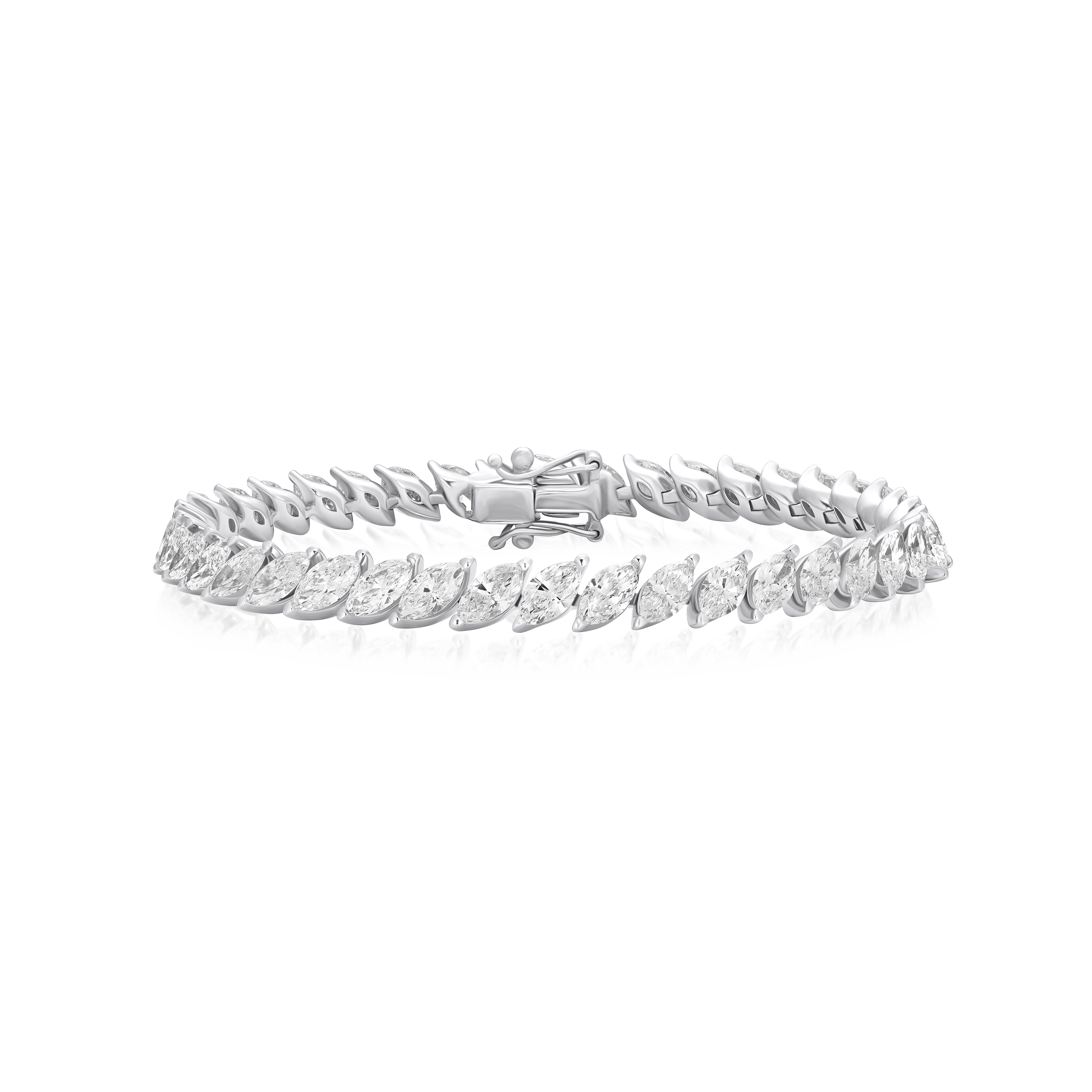 9.93cts Marquise Cut Diamond Line Bracelet
