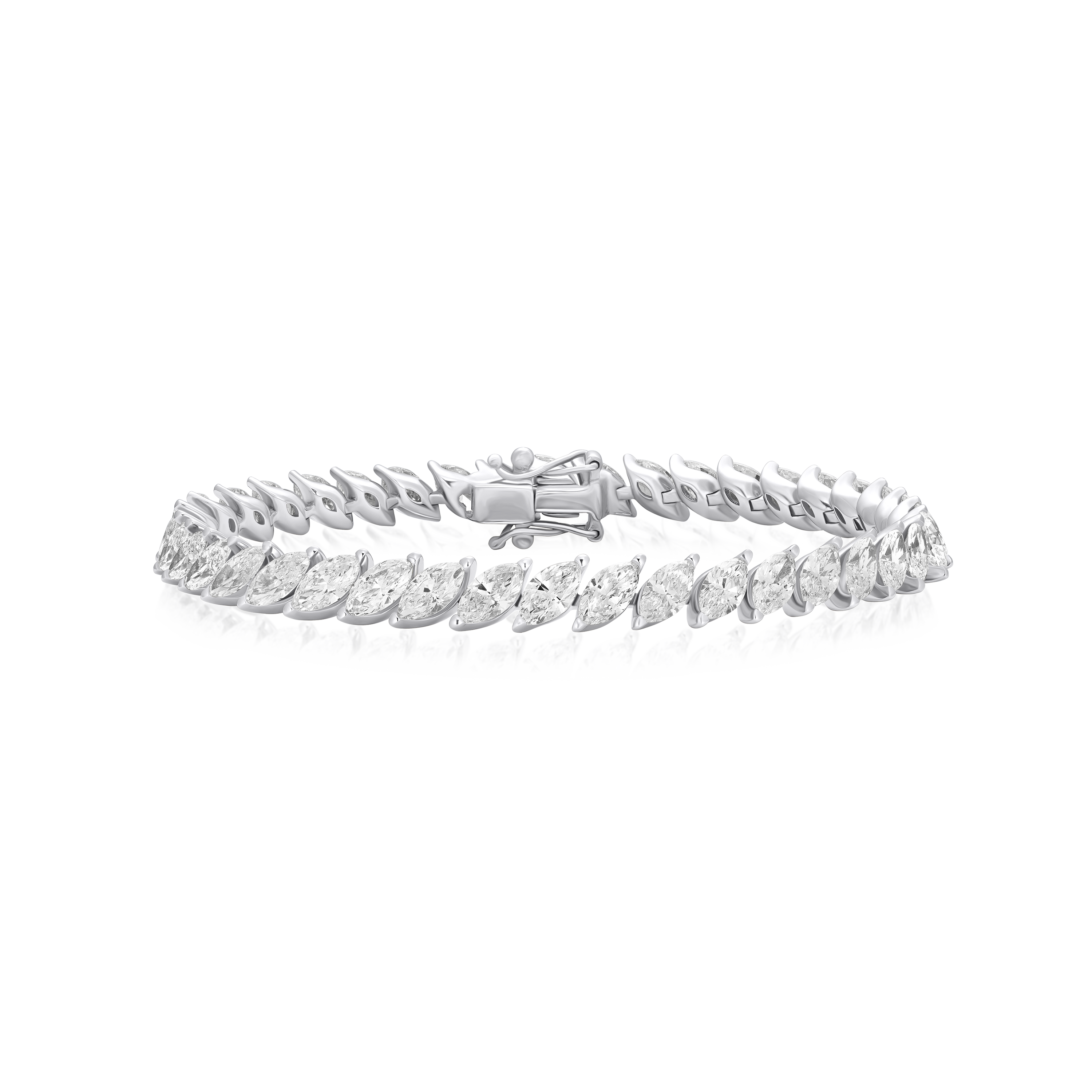 9.93cts Marquise Cut Diamond Line Bracelet