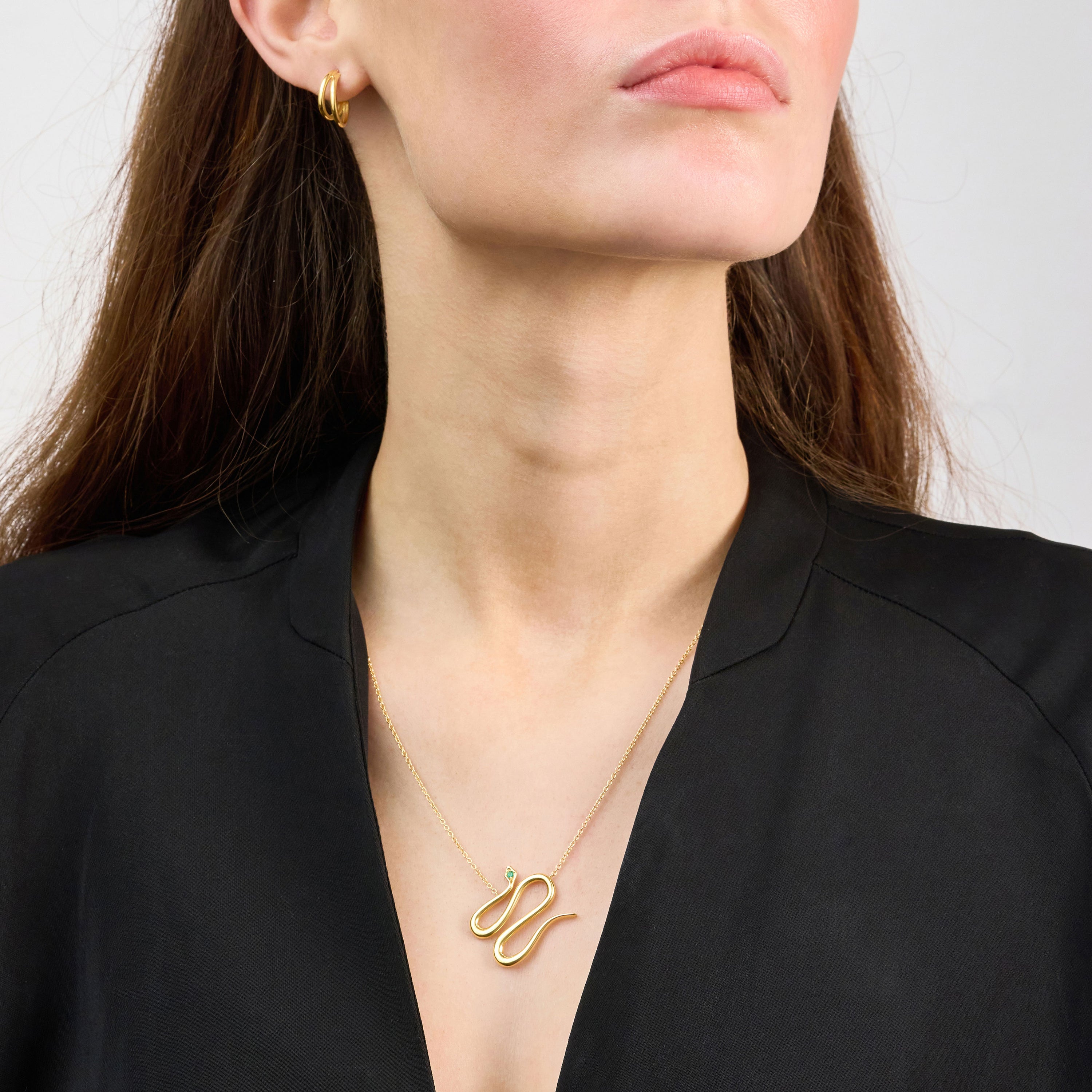 18ct Yellow Gold Snake Pendant