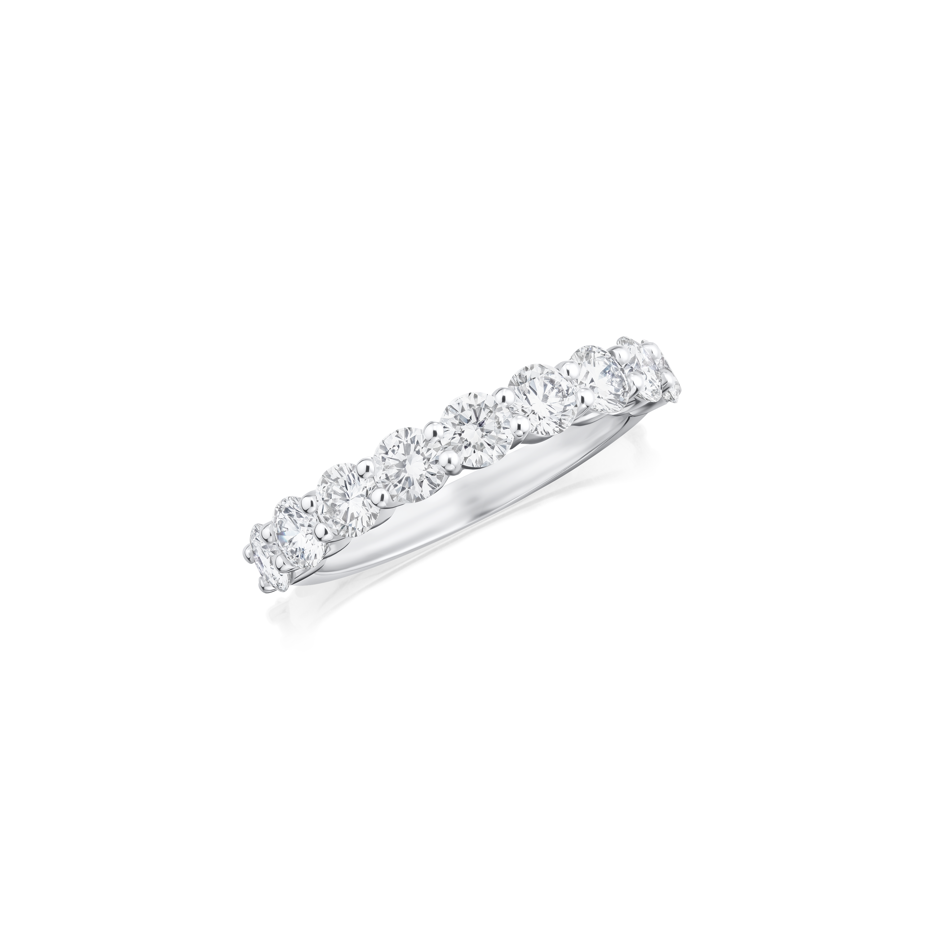 1.50ct Round Brilliant Cut Diamond Half Eternity Ring