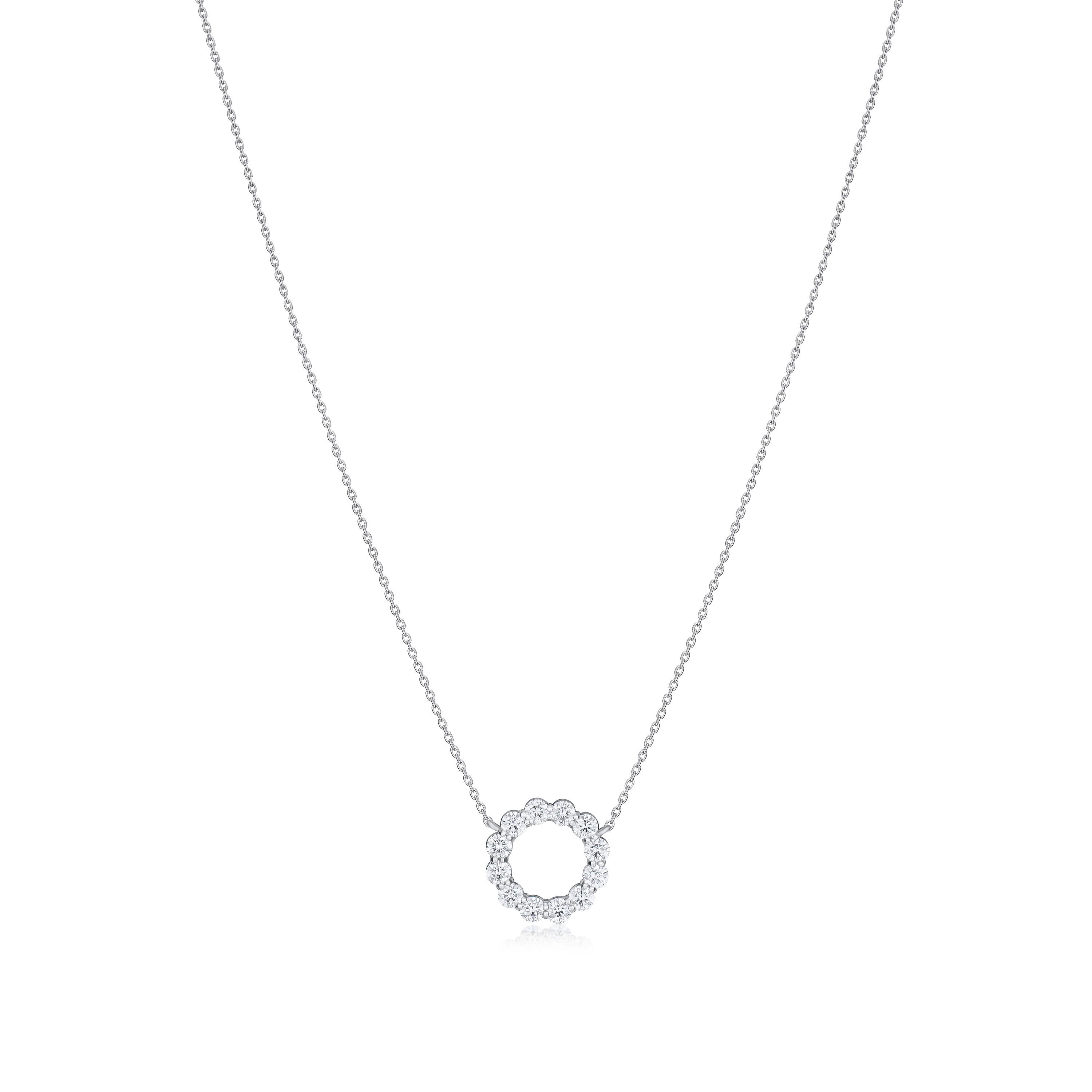 0.73ct Diamond Circle Pendant