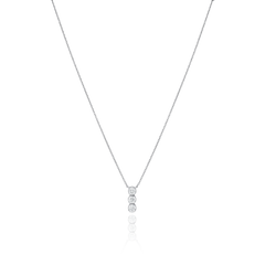 0.35ct Three Stone Diamond Drop Pendant
