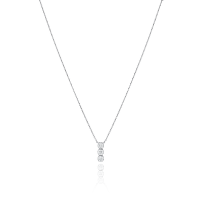 0.35ct Three Stone Diamond Drop Pendant