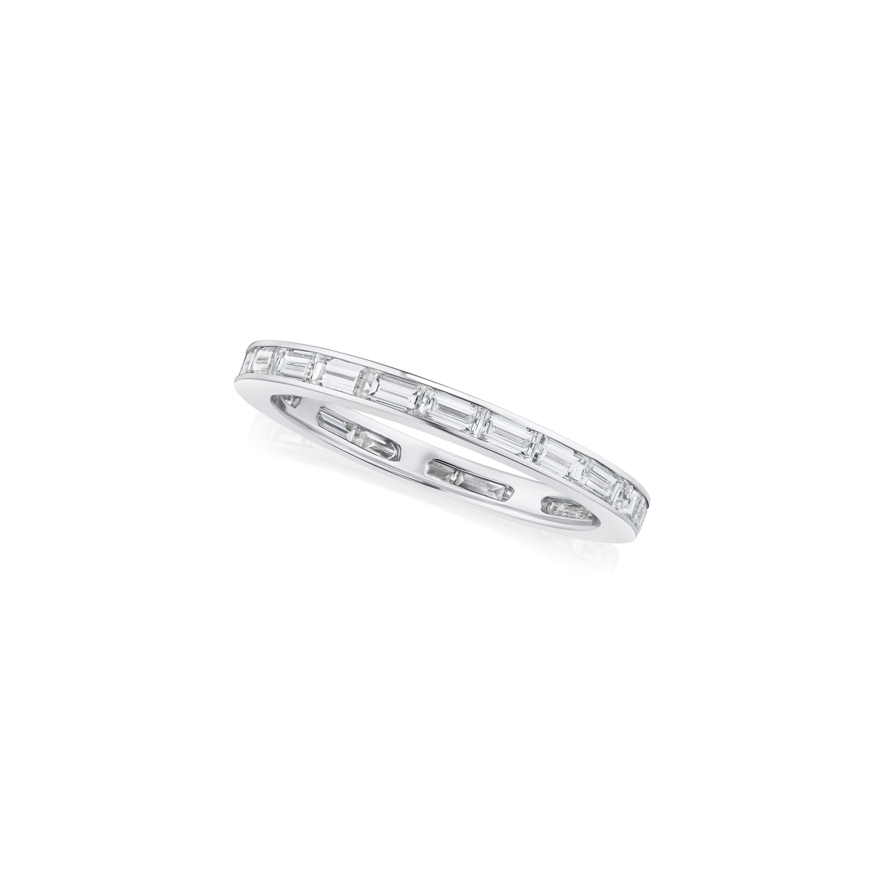 Baguette Cut Diamond Set Full Eternity Ring