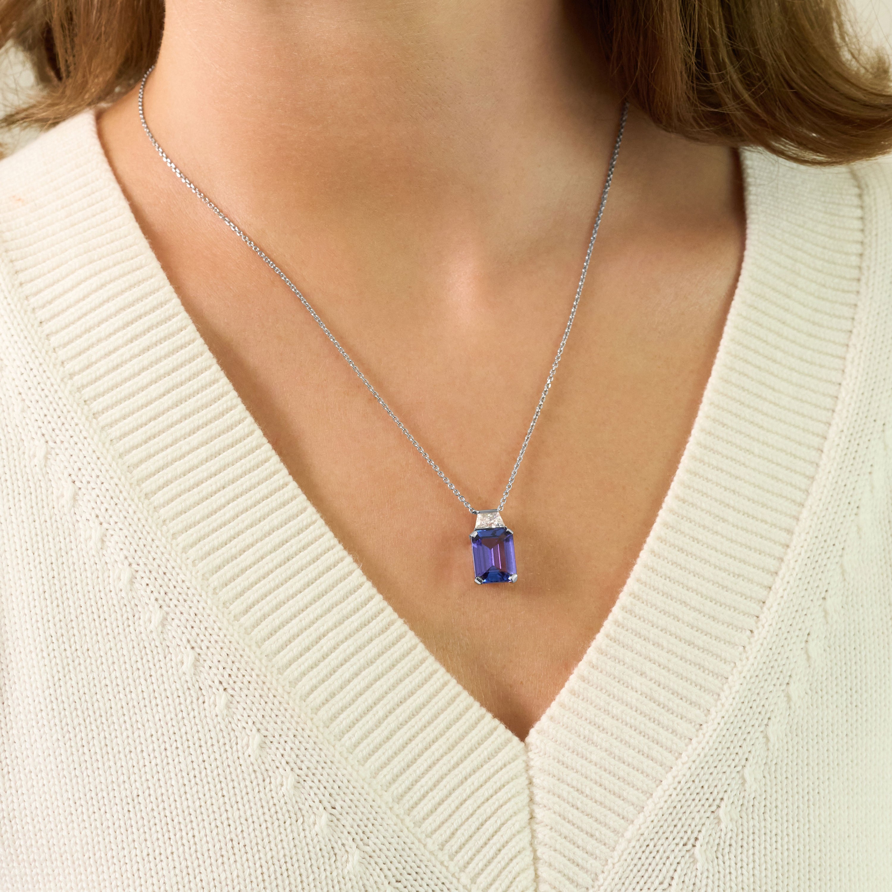 Tanzanite and Diamond Pendant