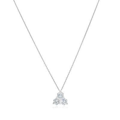 Trefoil Collection 1.71cts Hexagon Cut Diamond Pendant