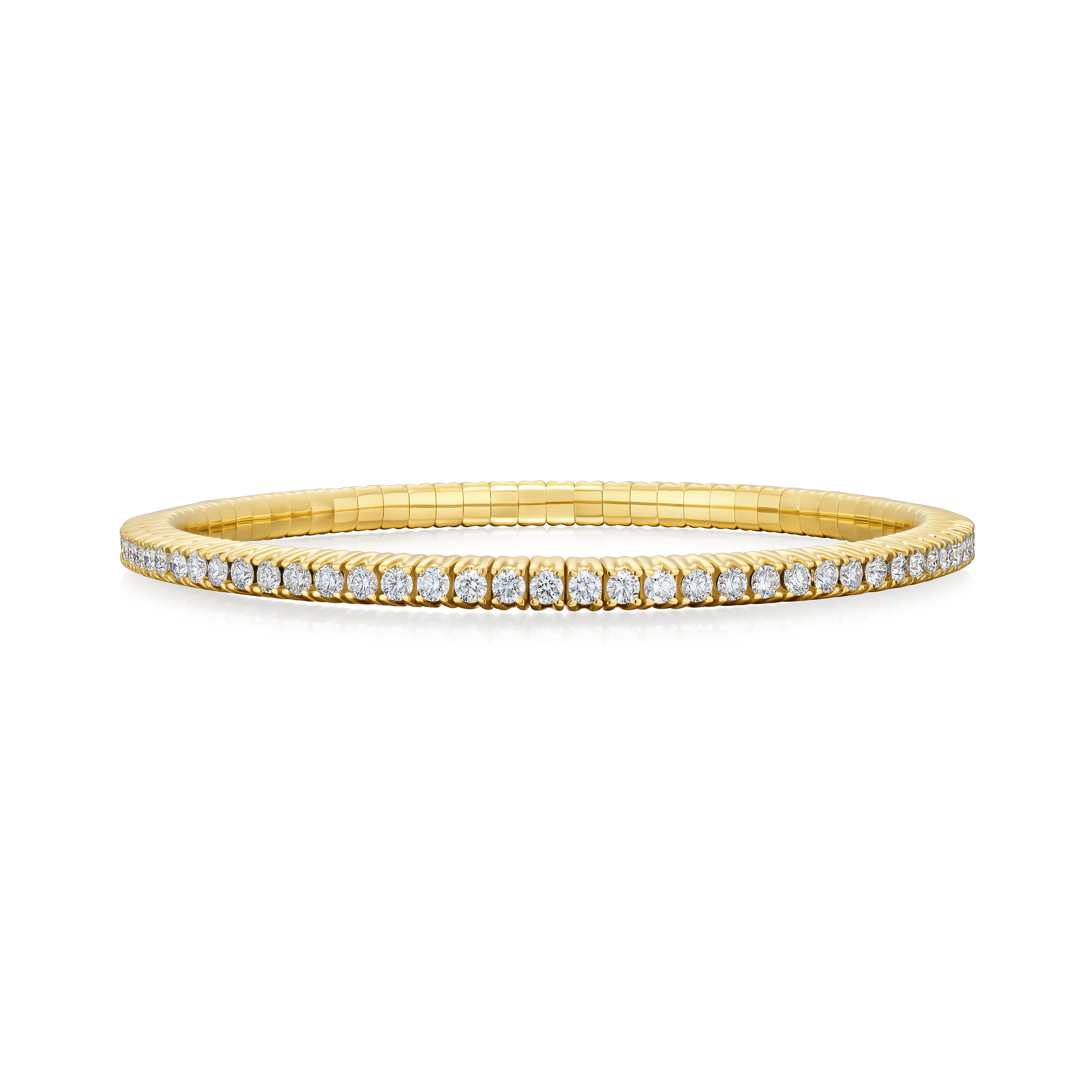 18ct Yellow Gold Diamond Flex Bracelet