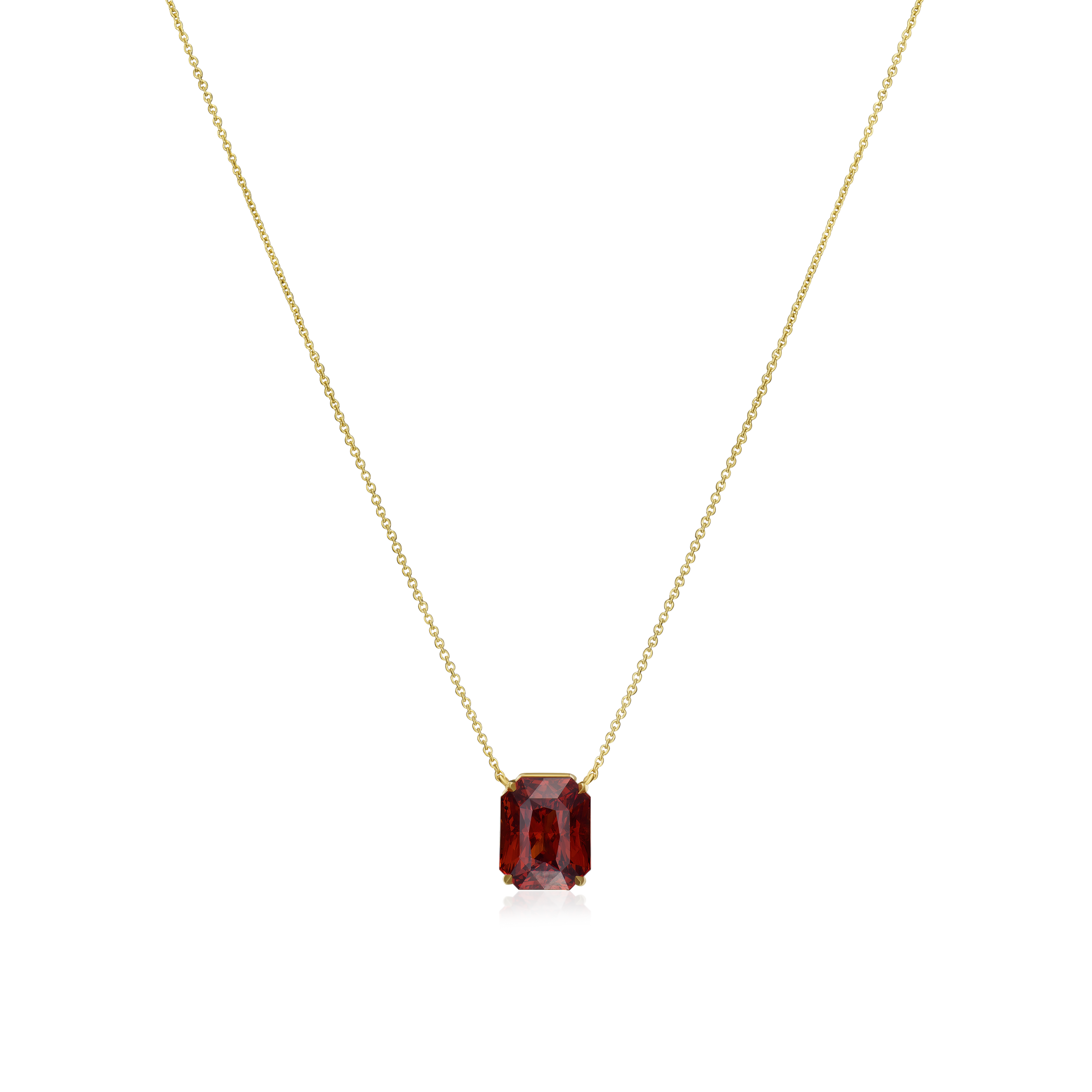 Spessartite Garnet 18ct Yellow Gold Pendant
