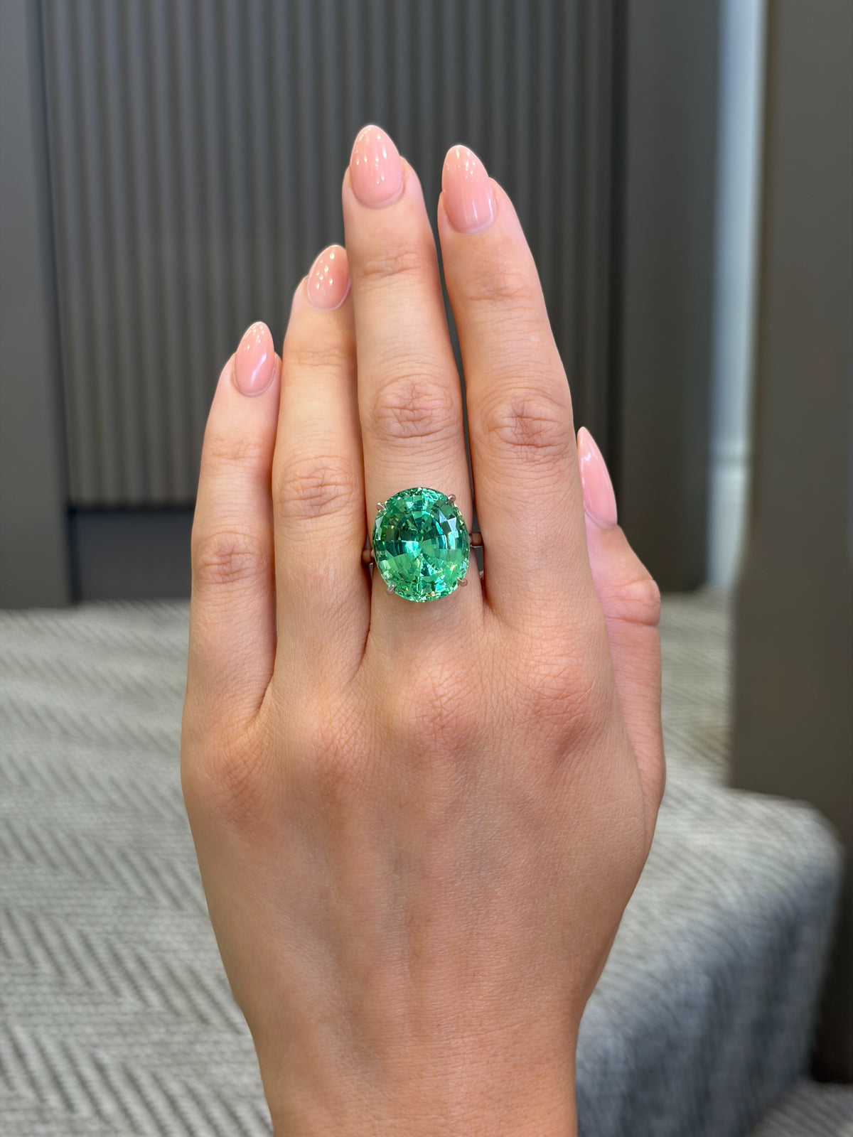 21.33ct Tsavorite Solitaire Ring