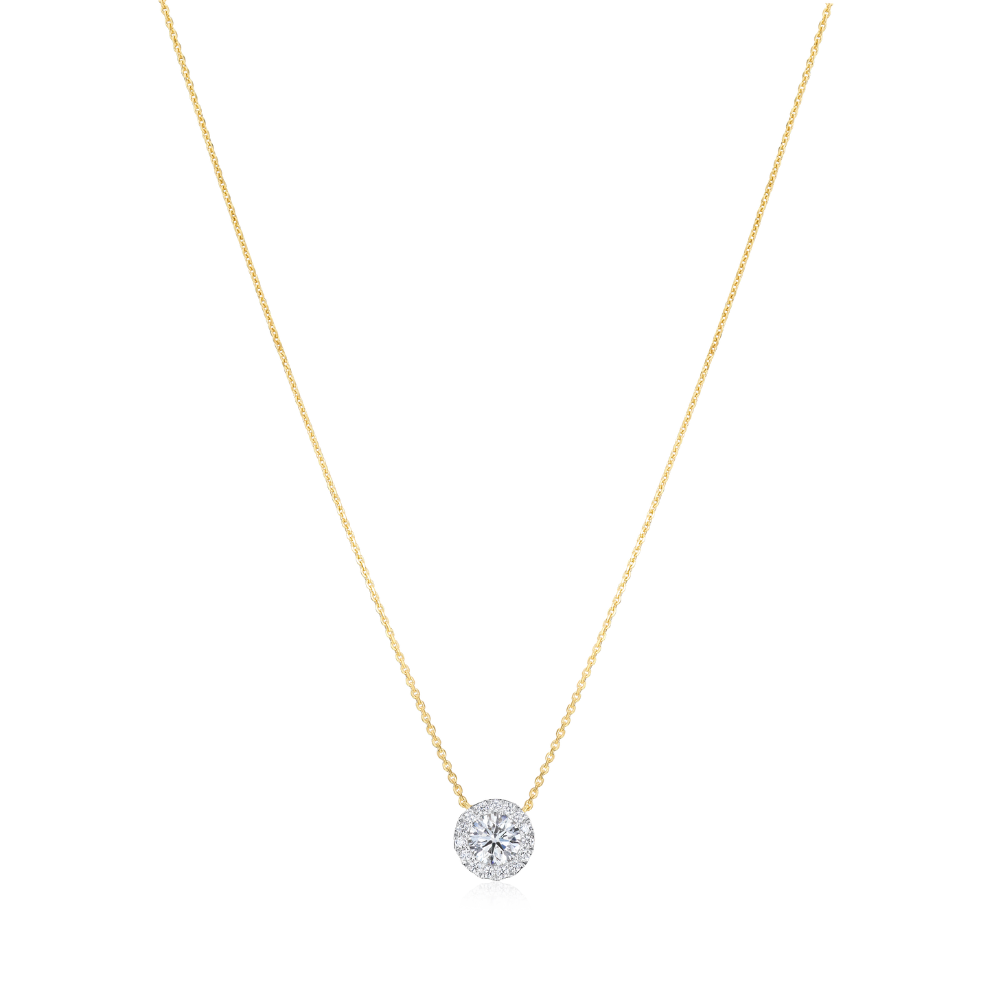 0.62ct Round Brilliant Cut Diamond Cluster Pendant