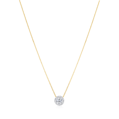 0.62ct Round Brilliant Cut Diamond Cluster Pendant