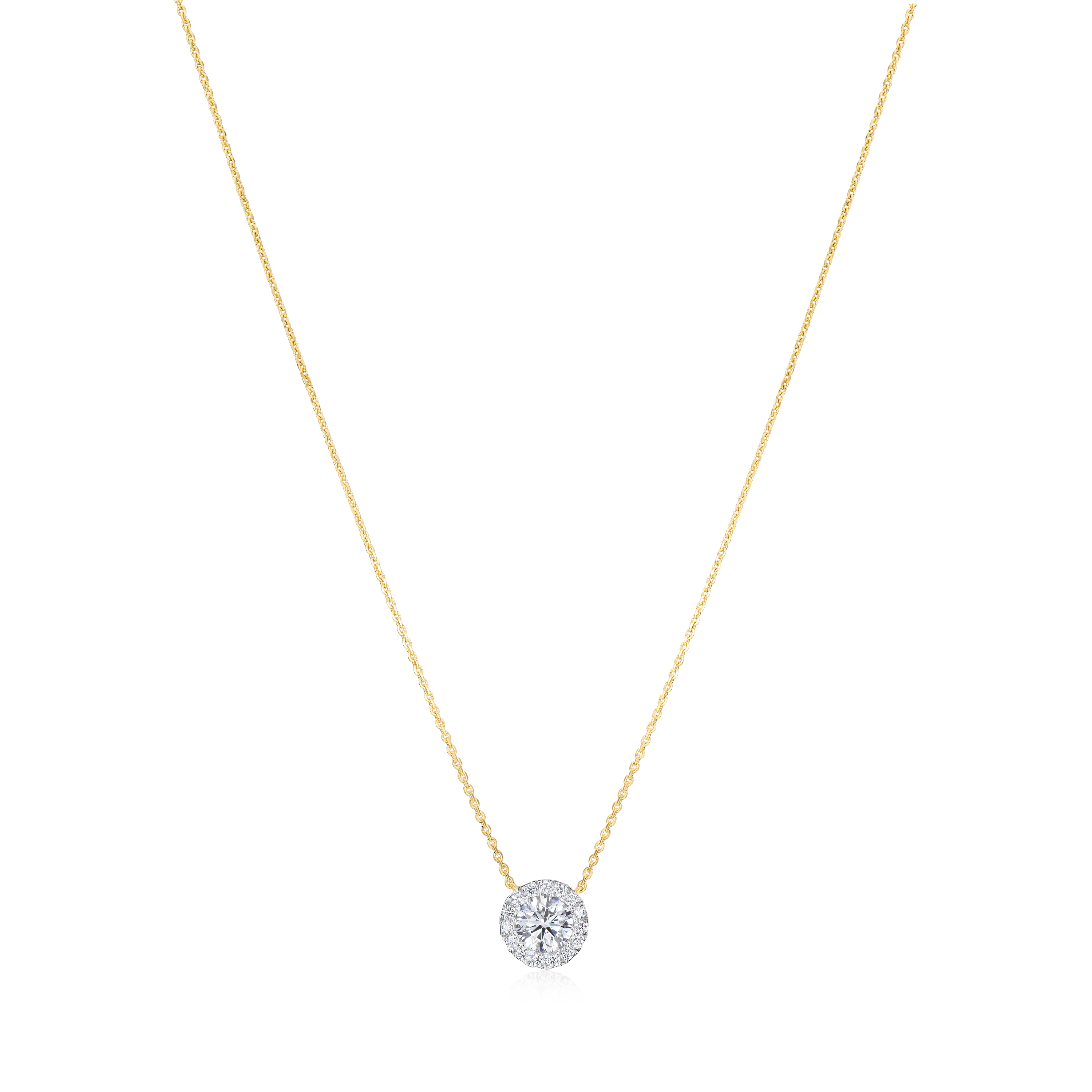0.62ct Round Brilliant Cut Diamond Cluster Pendant