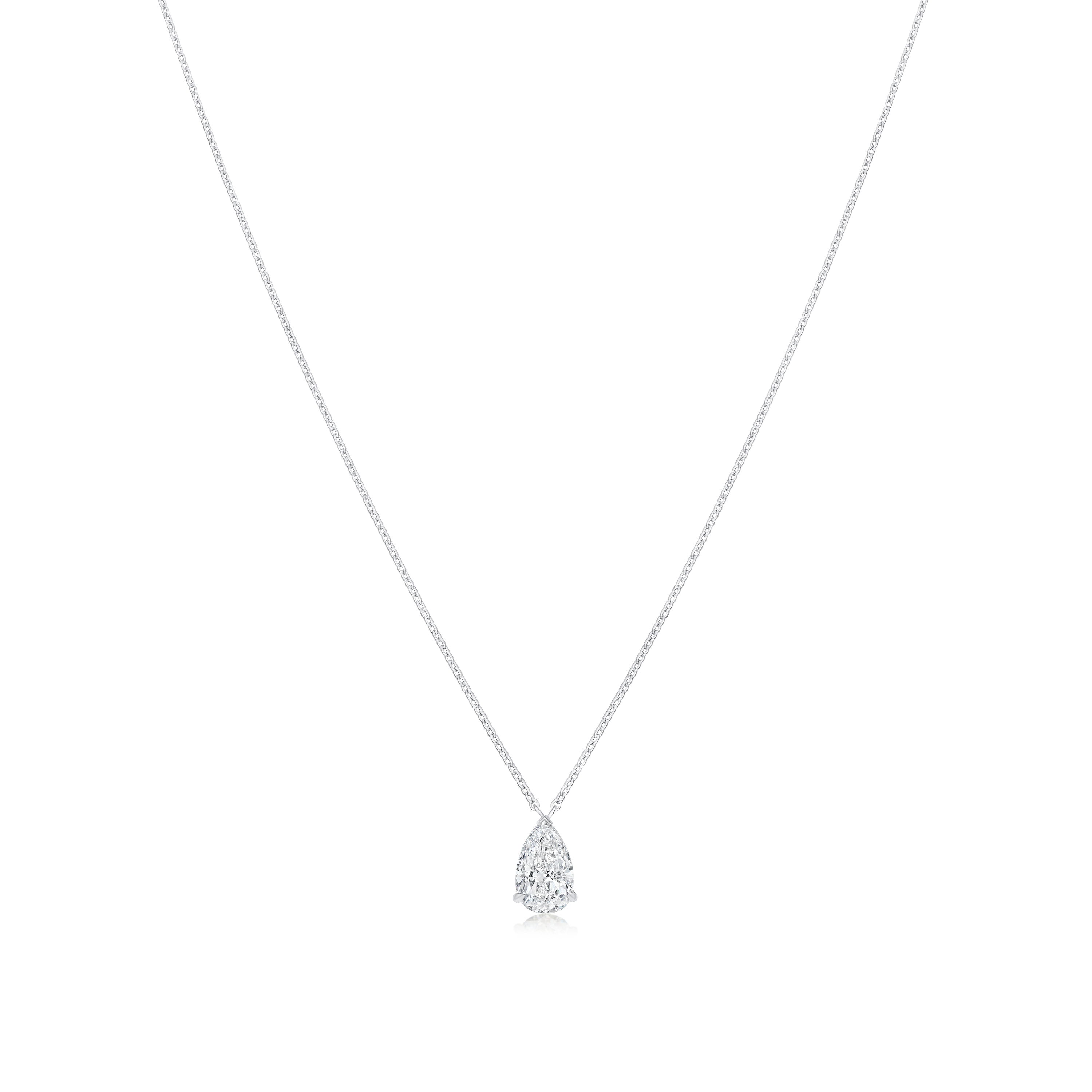1.03ct Pear Cut Diamond Solitaire Pendant