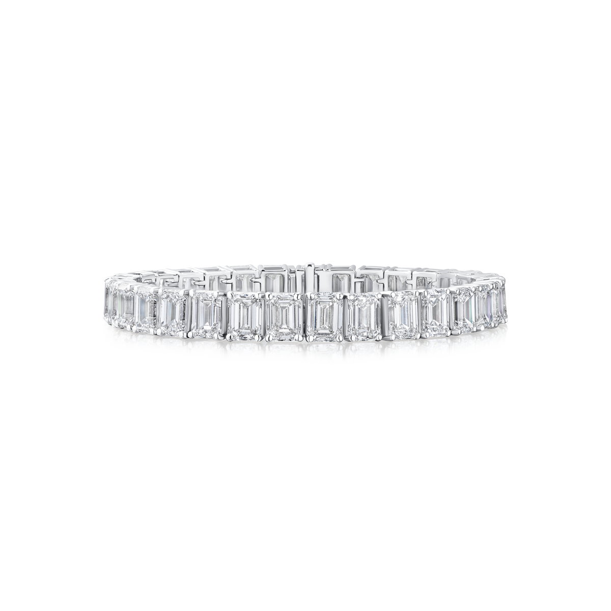 30.84ct Emerald Cut Diamond Line Bracelet