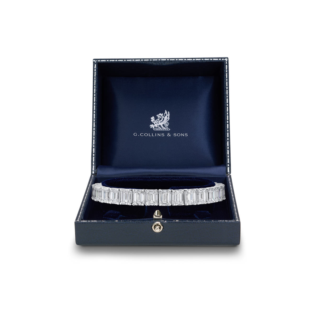 30.84ct Emerald Cut Diamond Line Bracelet