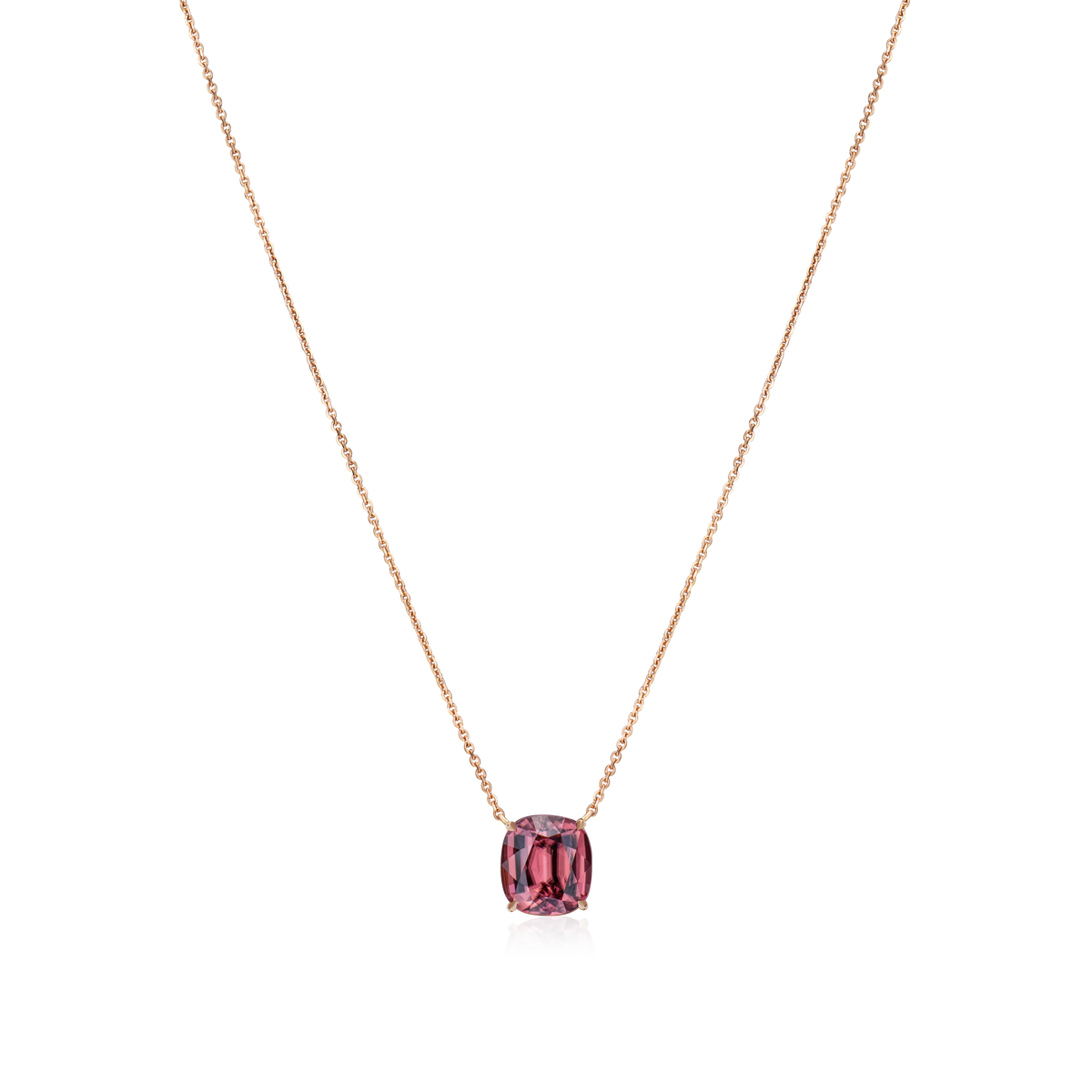 Peach Zircon Solitaire Pendant