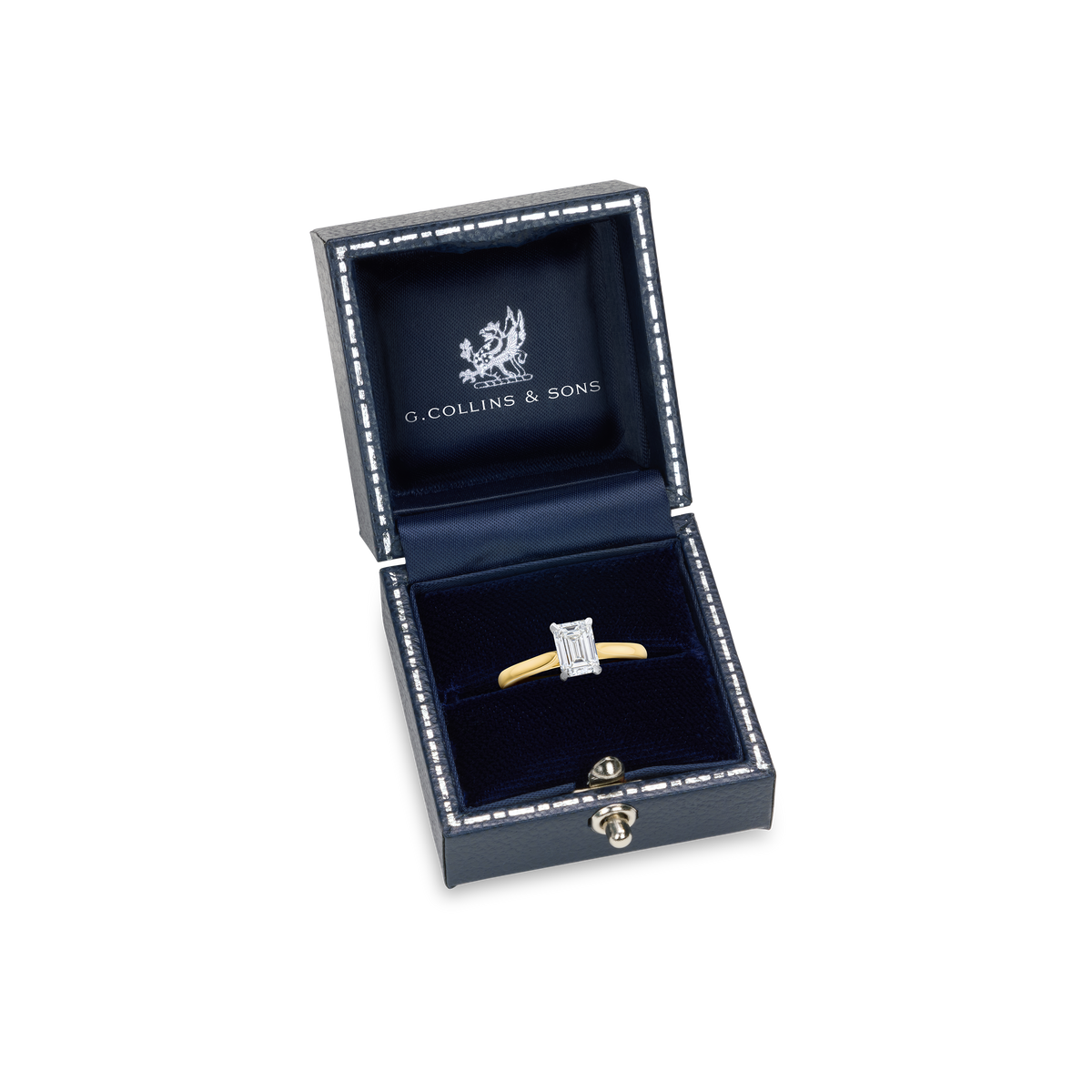 1.01ct Emerald Cut Diamond Solitaire Ring