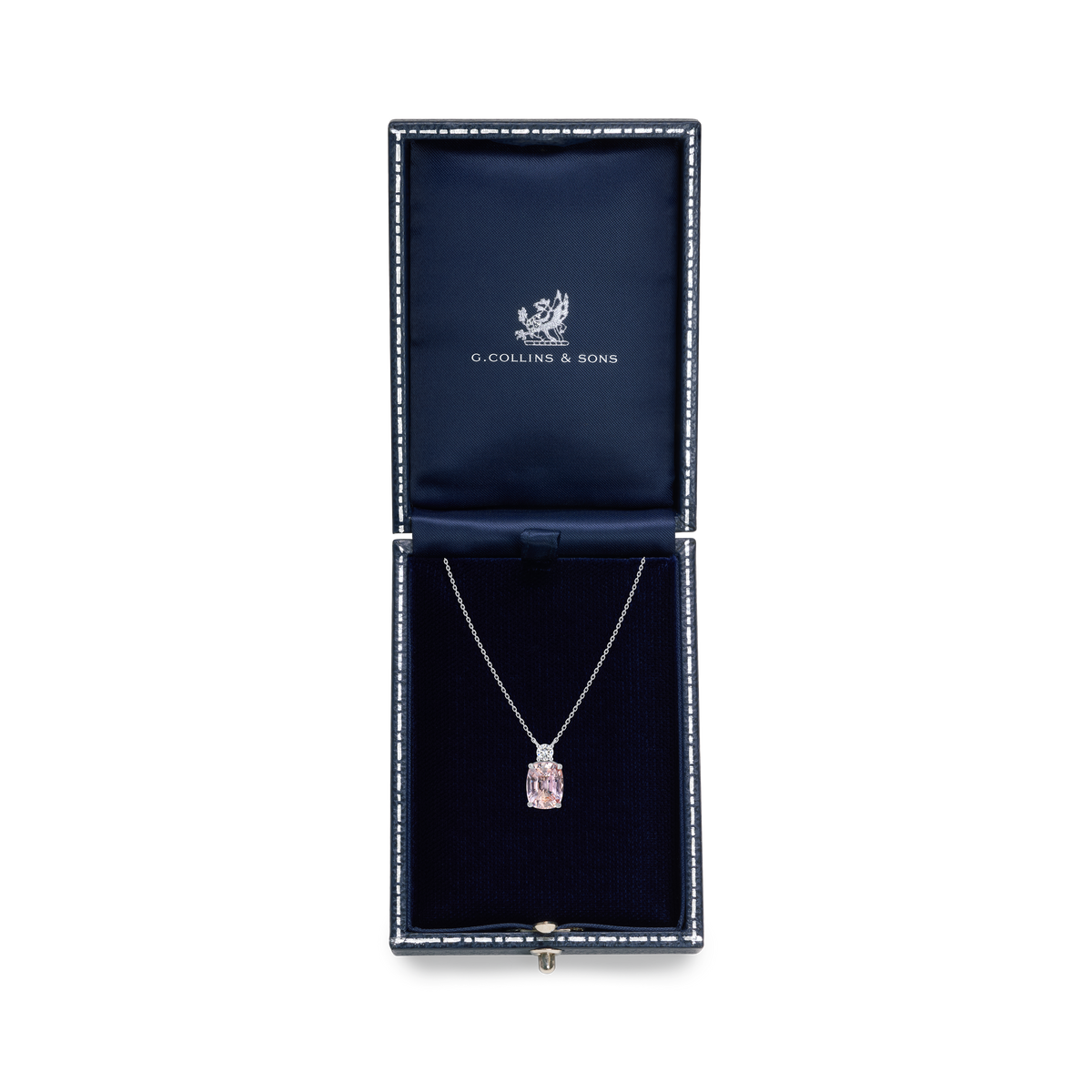 Pink-Yellow Sapphire and Diamond Pendant