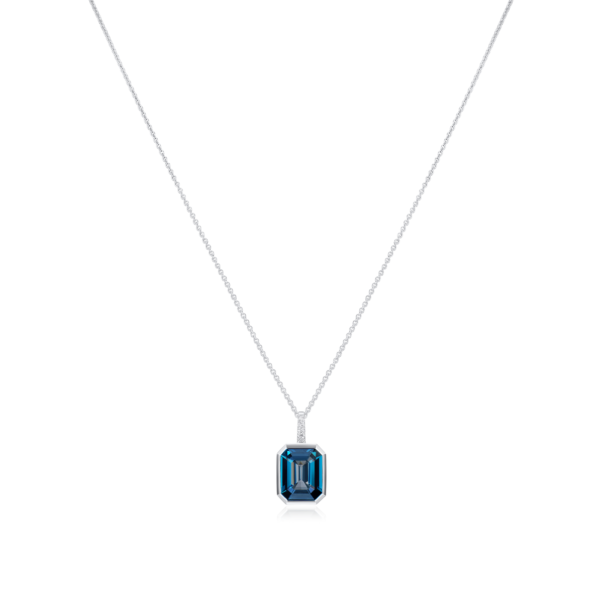 Topaz and Diamond Pendant