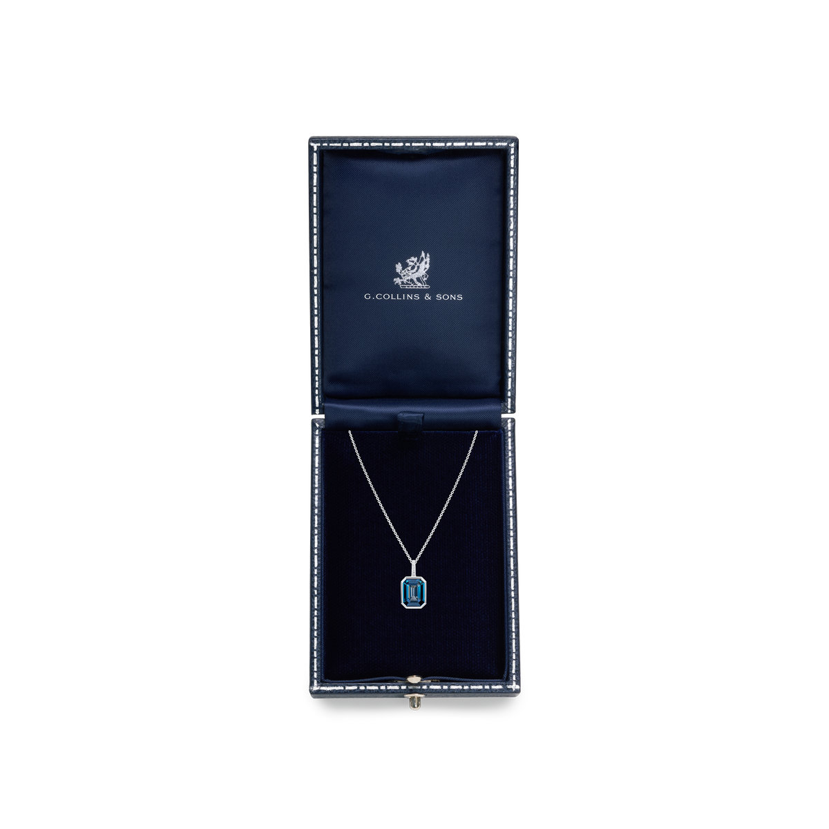 Topaz and Diamond Pendant