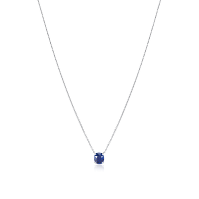 0.80cts Cushion-Shape Sapphire Pendant