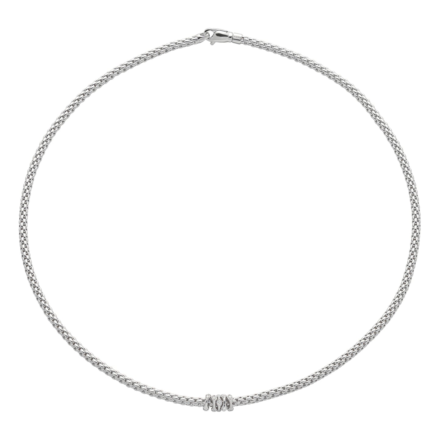Prima Flex'it Necklace With Five Diamond Set Rondels